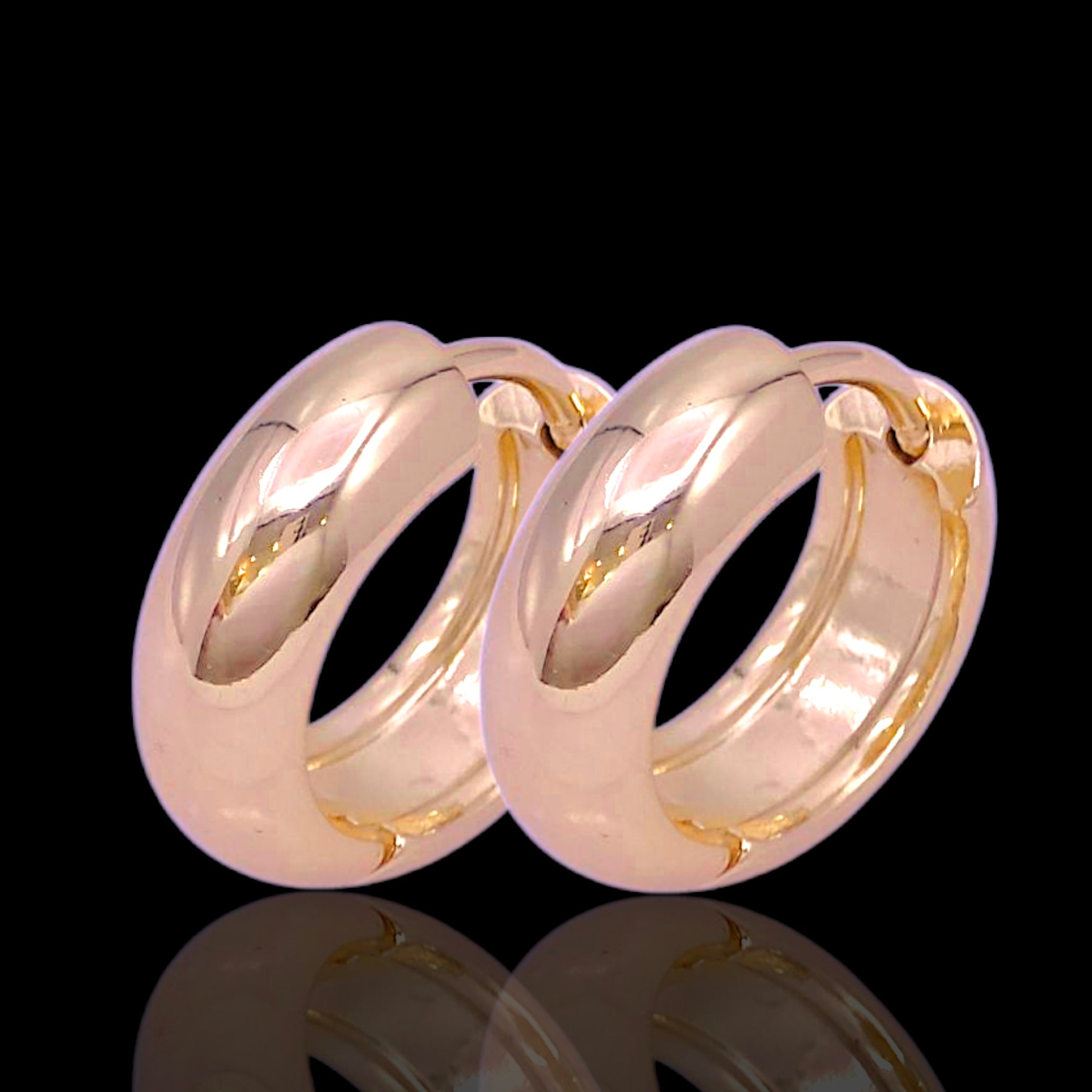 Oro Laminado Stainless Steel Mini Dome Hoop Earrings