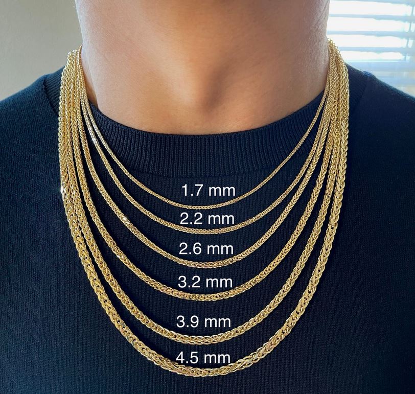 Gold Filled Oro Laminado 3mm Milano Wheat Chain (Pack of 6)