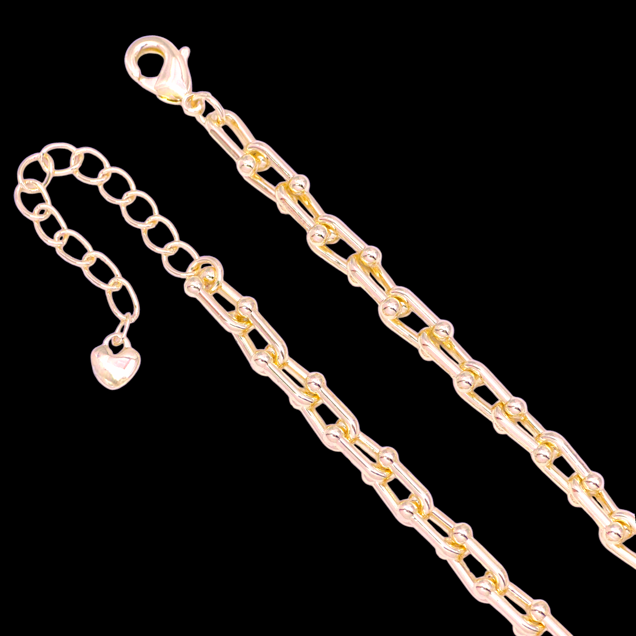 Gold Filled Oro Laminado 5.2mm Ulink Chain Necklace (Pack of 3)