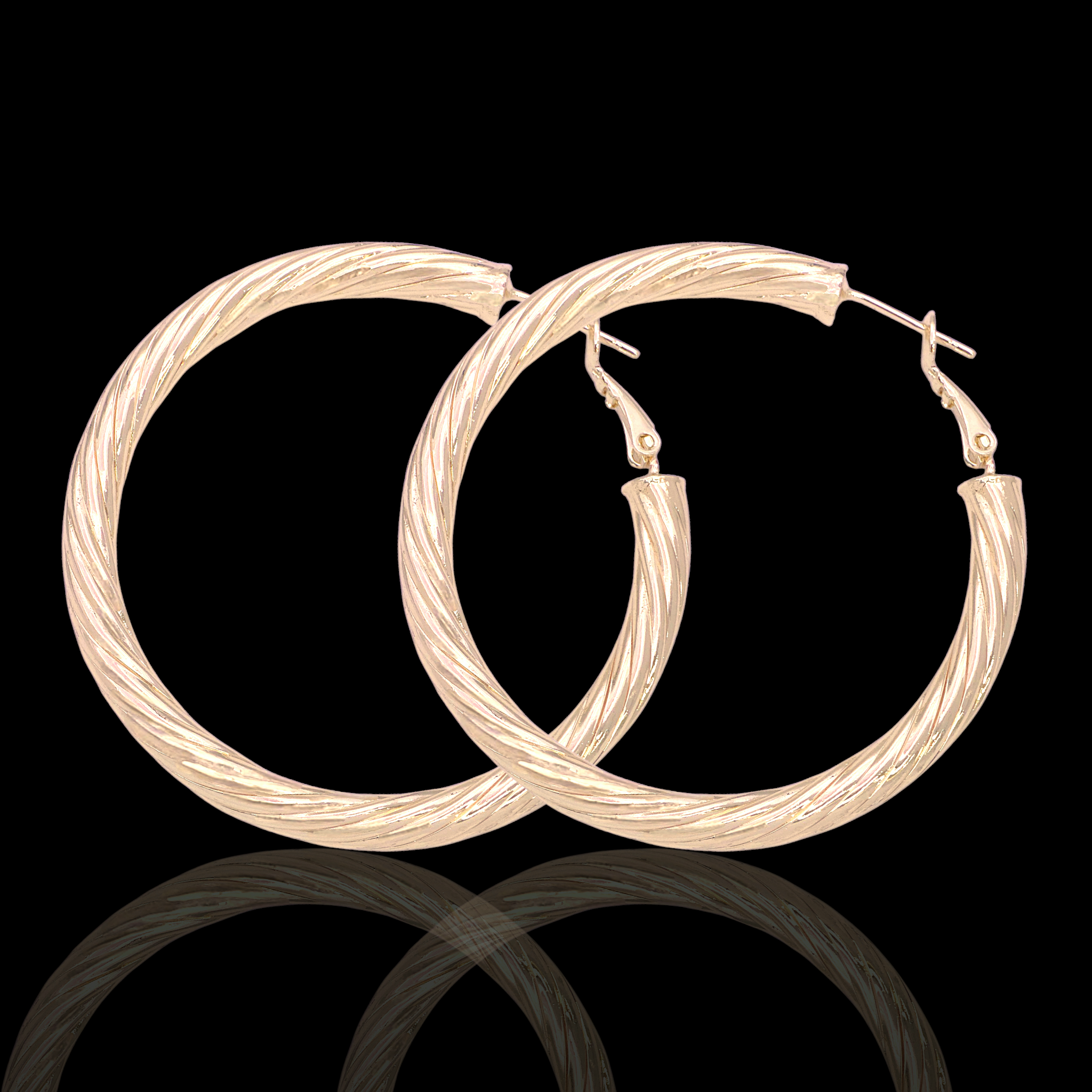 Gold Filled Oro Laminado 5mm Athena Spiral Hoop Earrings