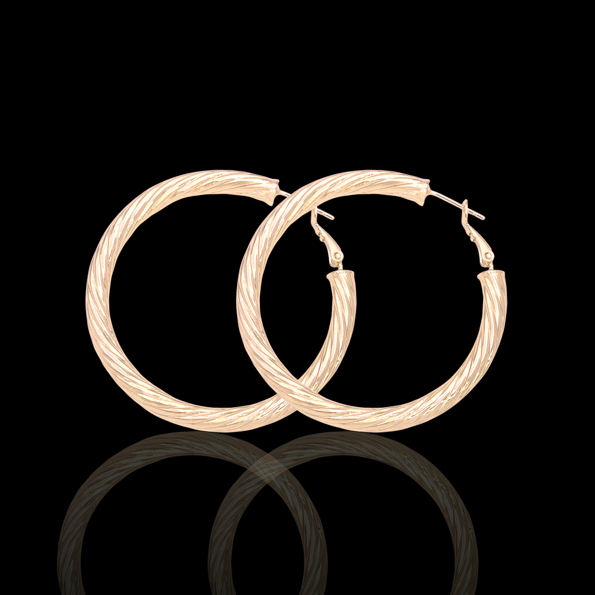 Gold Filled Oro Laminado 5mm Athena Spiral Hoop Earrings