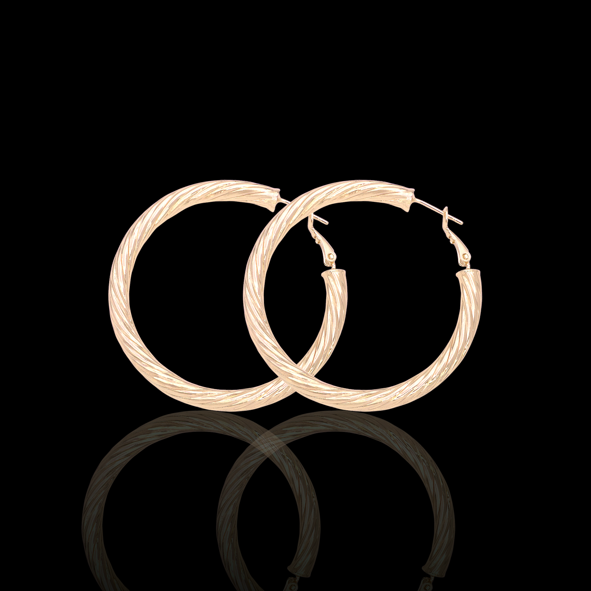 Gold Filled Oro Laminado 5mm Athena Spiral Hoop Earrings