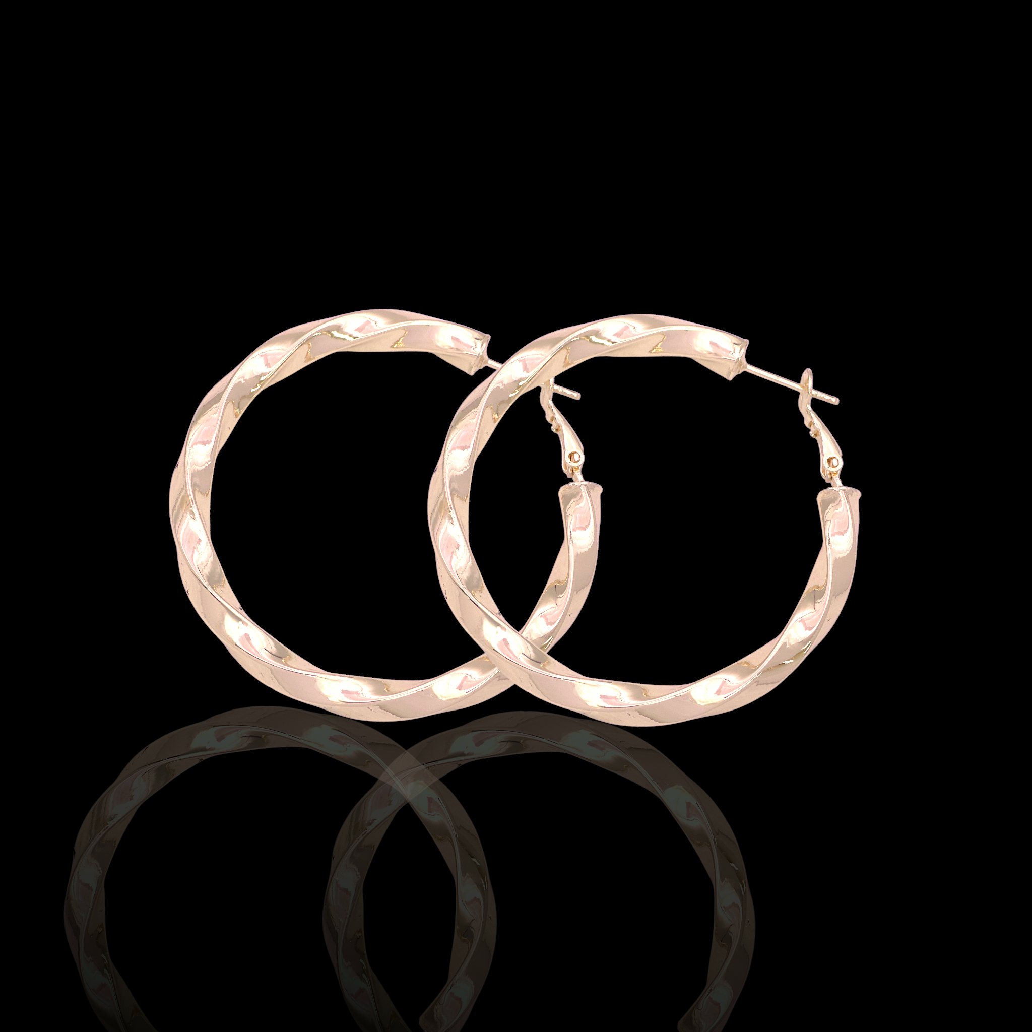 Gold Filled Oro Laminado 5mm Moroccan Spiral Hoop Earrings