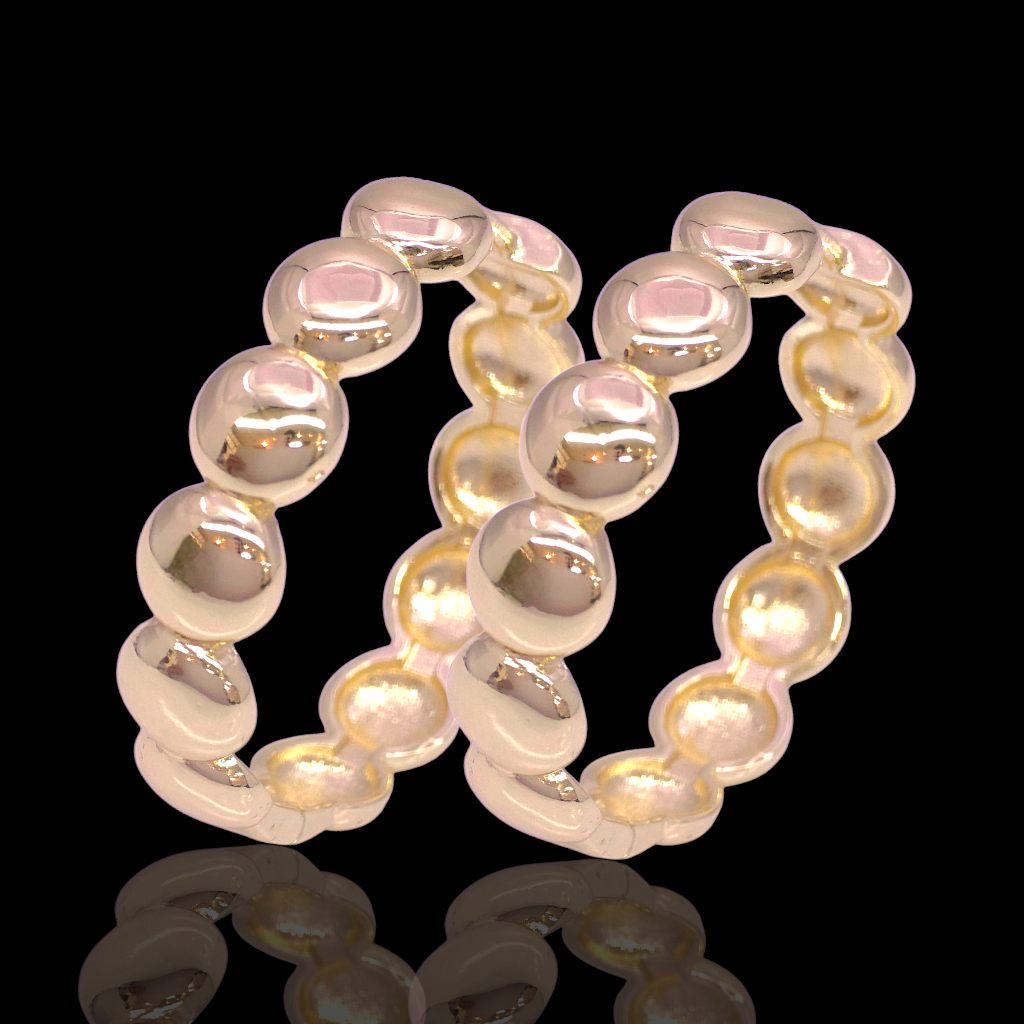 Gold Filled Oro Laminado Artemis Gilded Orb Hoop Earrings