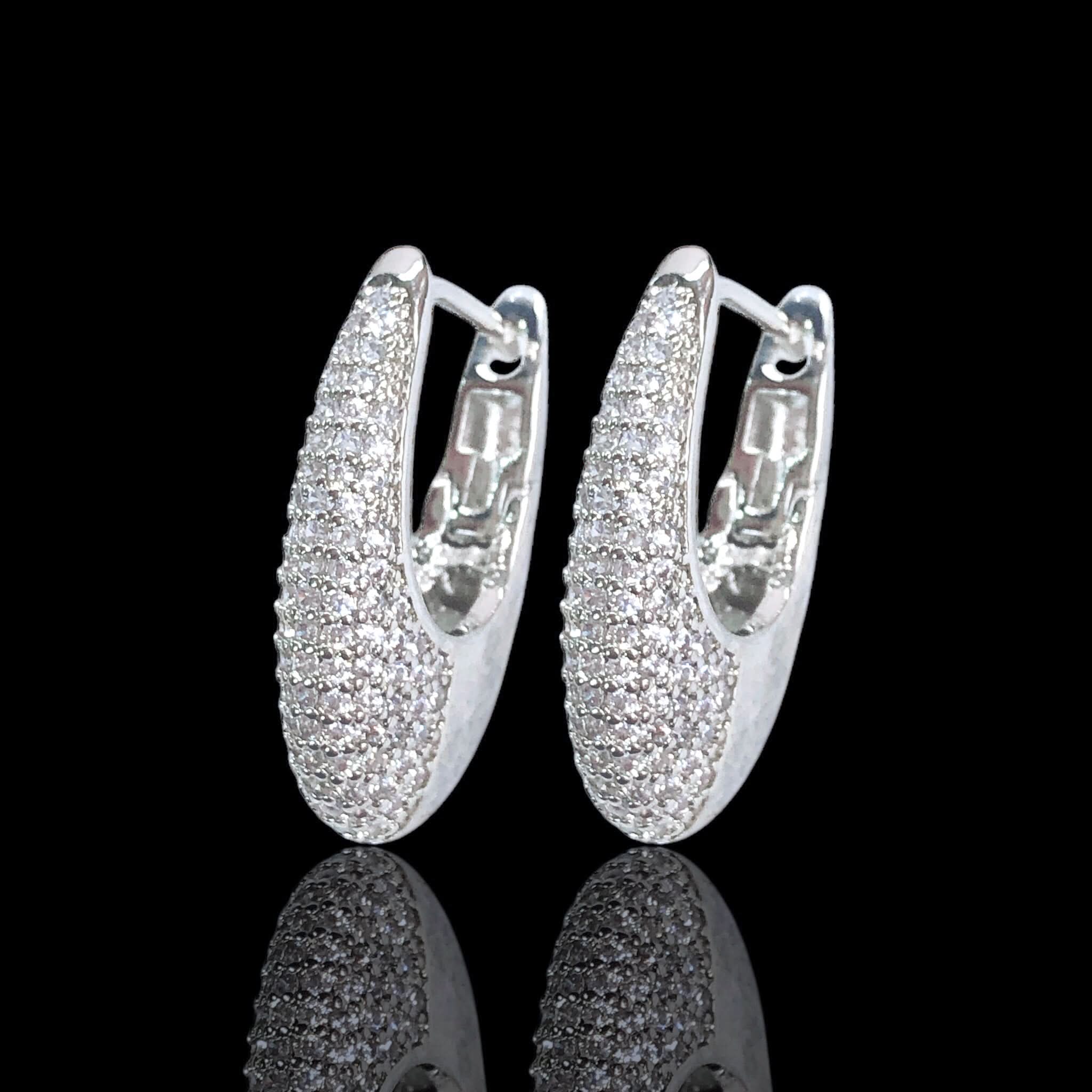 Gold Filled Oro Laminado Artisan Craft Zirconia Earrings