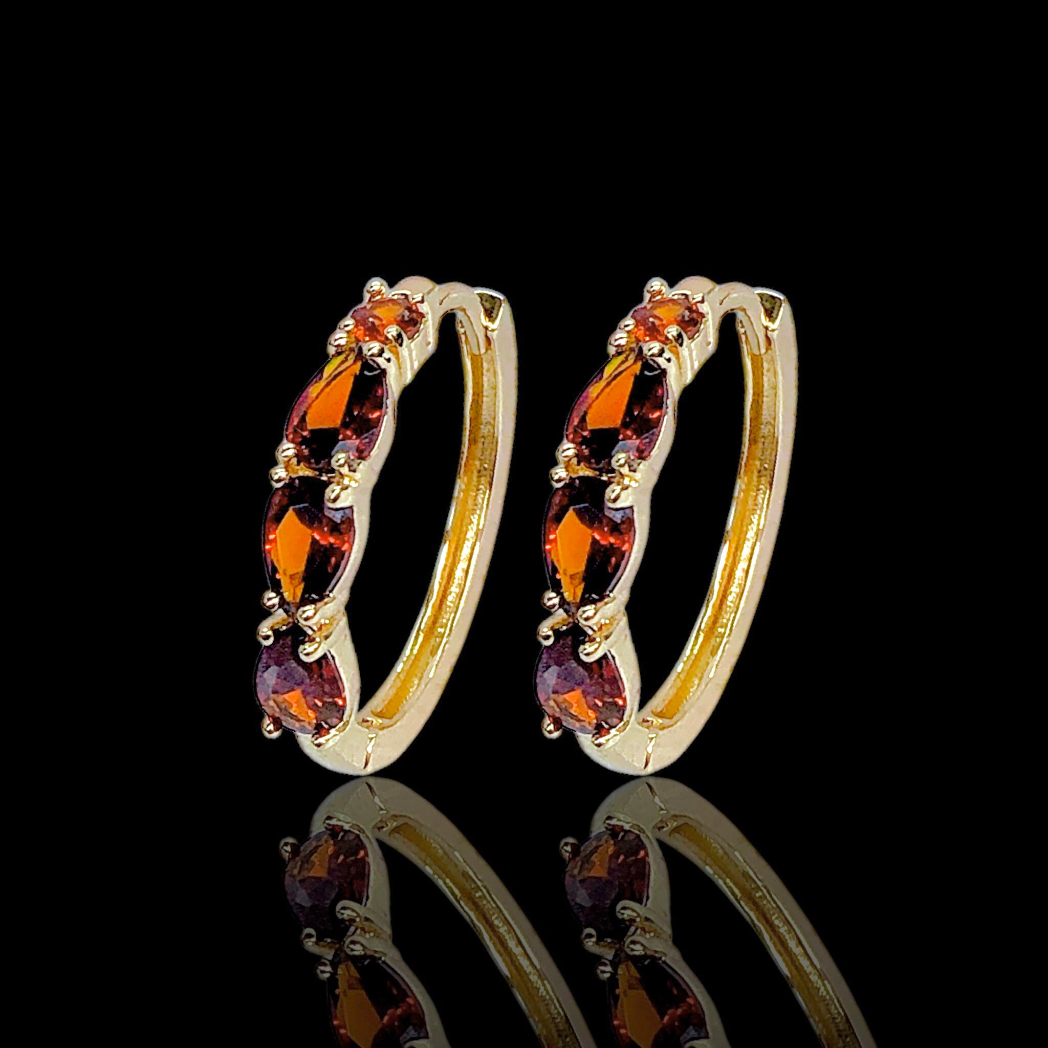 Gold Filled Oro Laminado Crystal Raindrop Zirconia Earrings