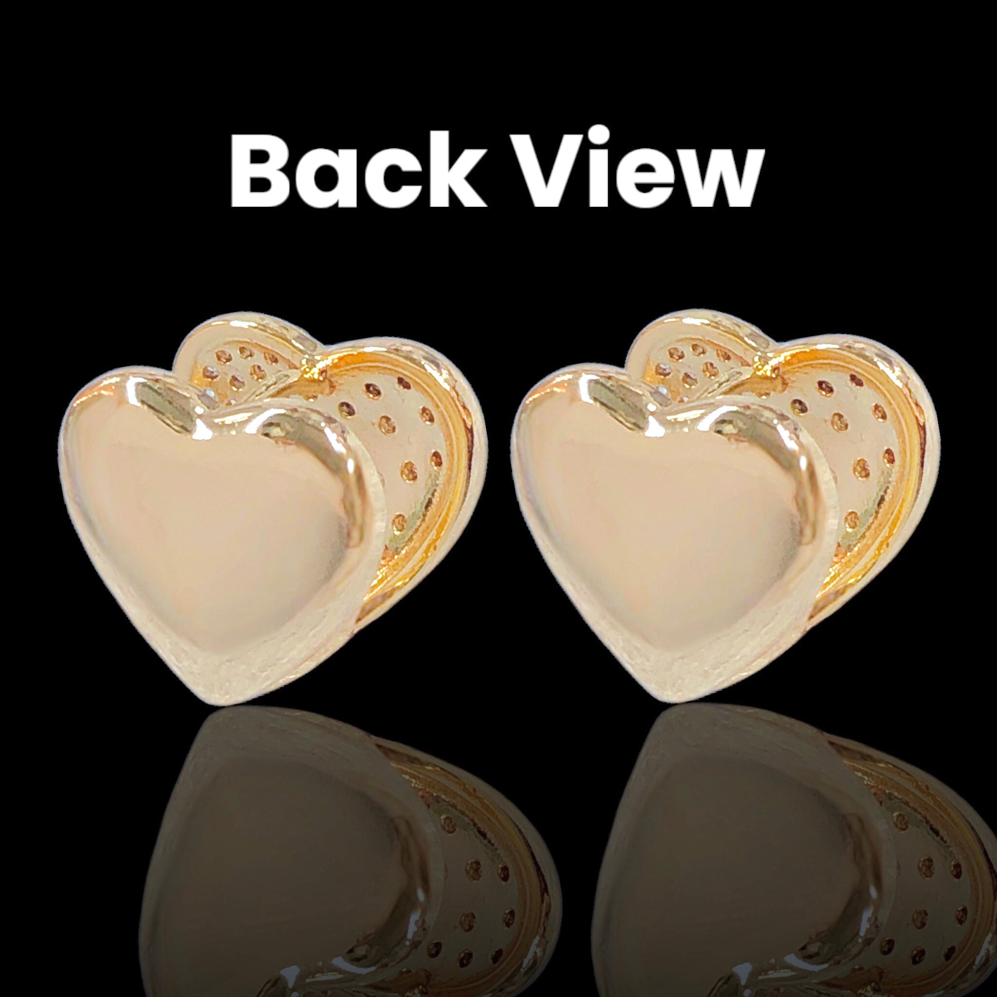 Gold Filled Oro Laminado Cupid's Heart Huggie Earrings