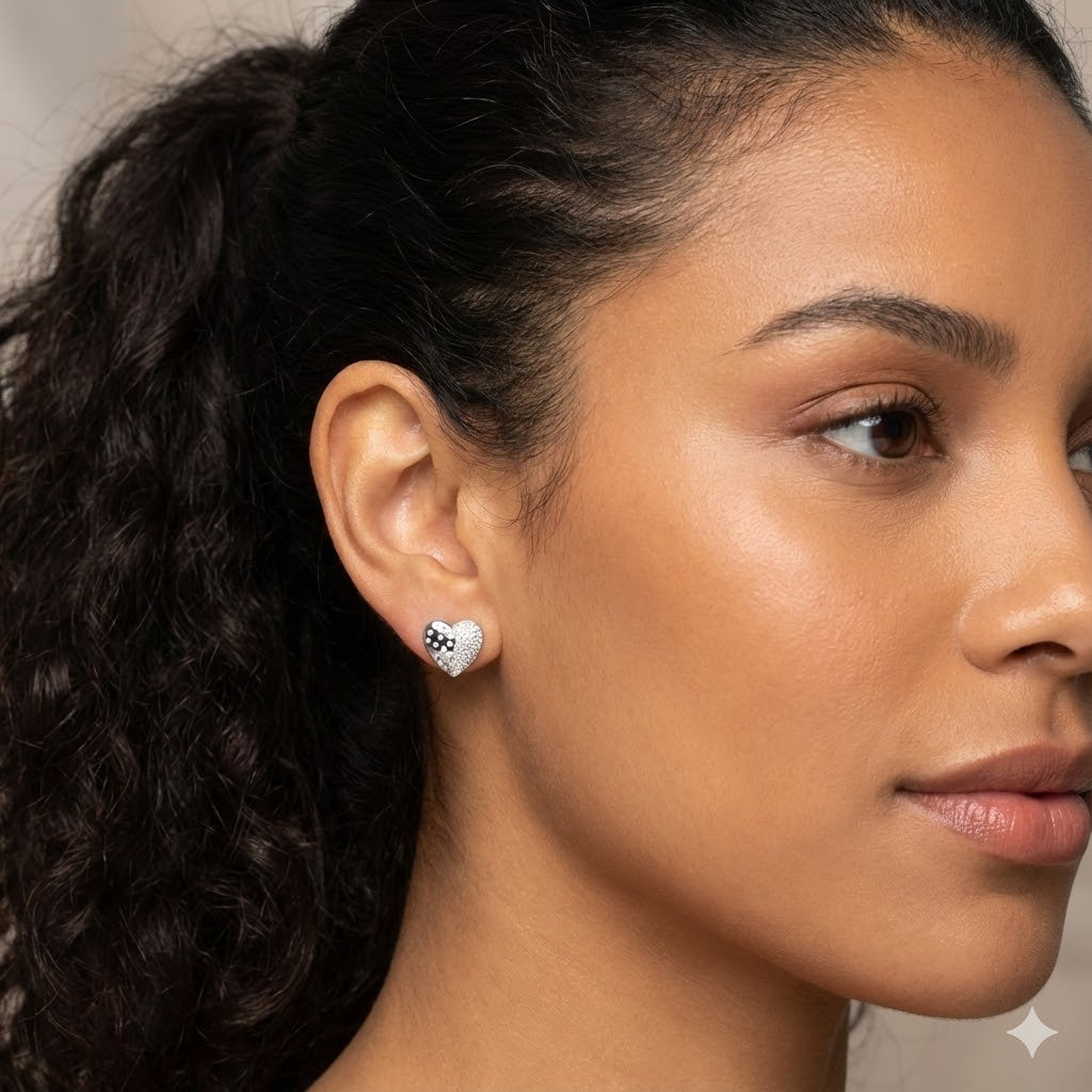 Gold Filled Oro Laminado Cupid's Heart Huggie Earrings