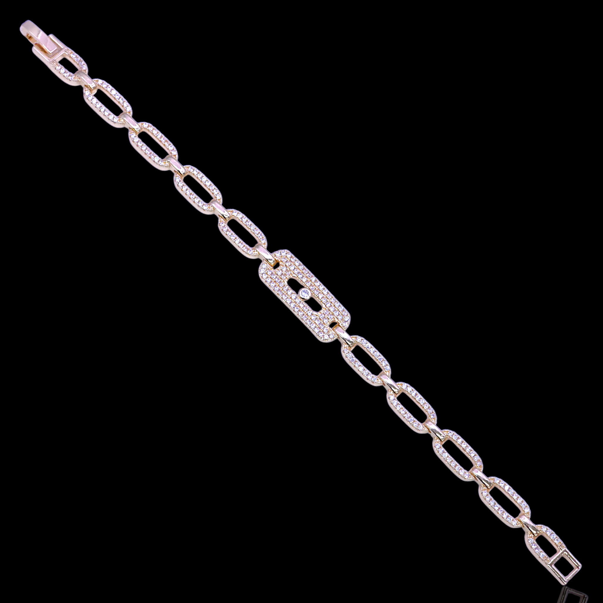 Gold Filled Oro Laminado Eternal Sparkle Zirconia Bracelet