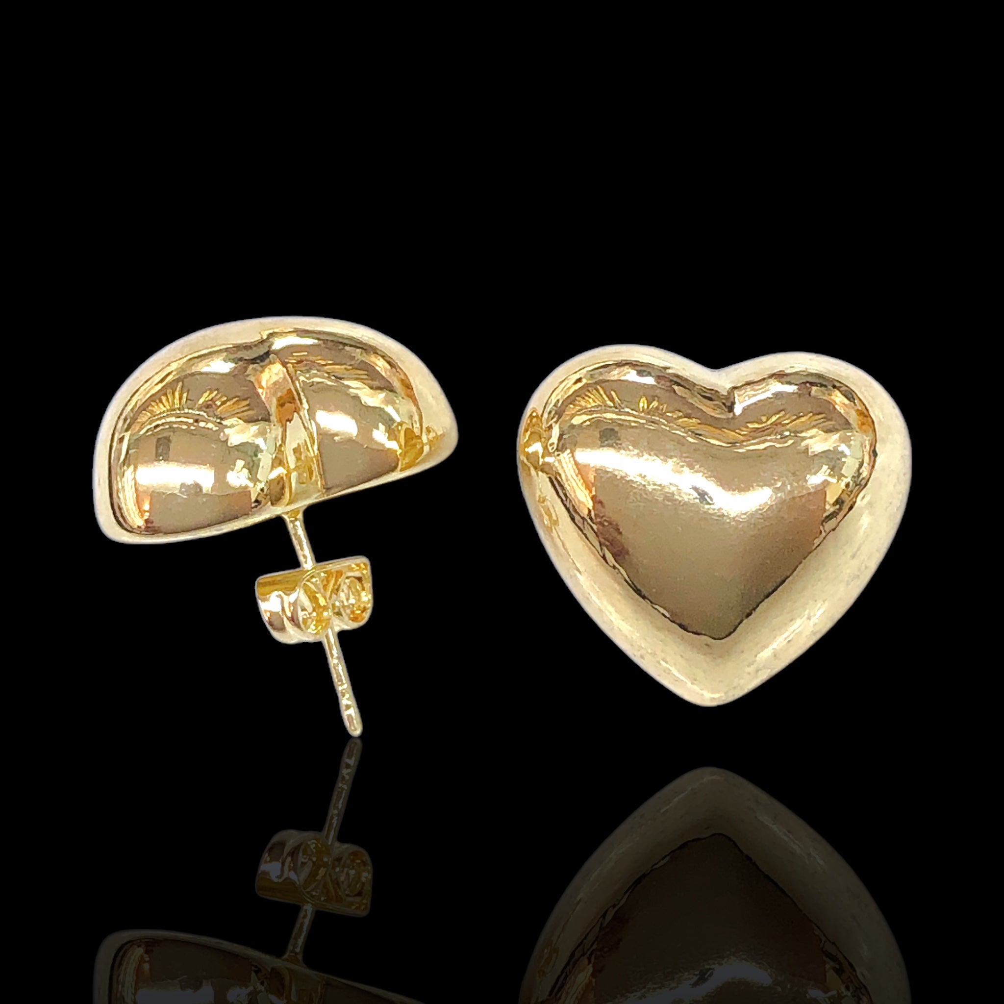 Gold Filled Oro Laminado Heart of the Sun Stud Earrings