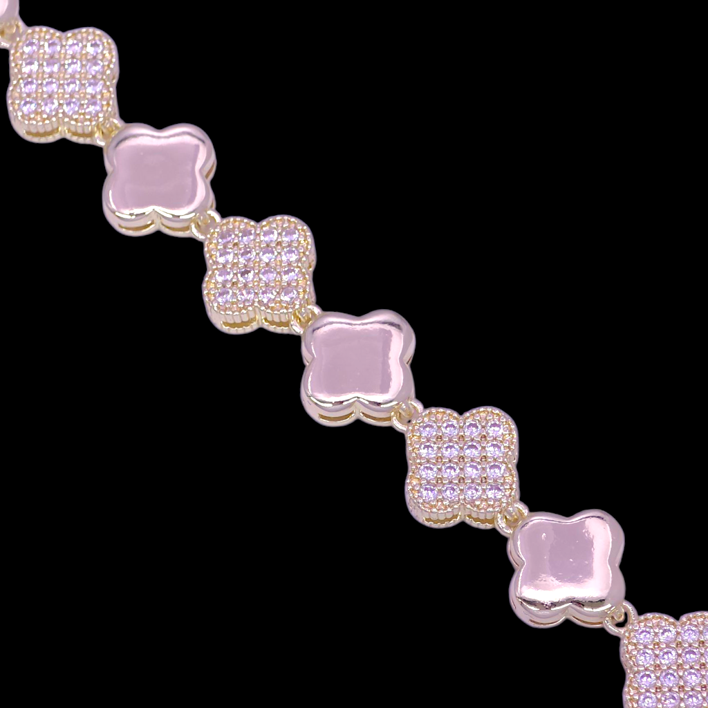 Gold Filled Oro Laminado Milano Gem Blossom Bracelet