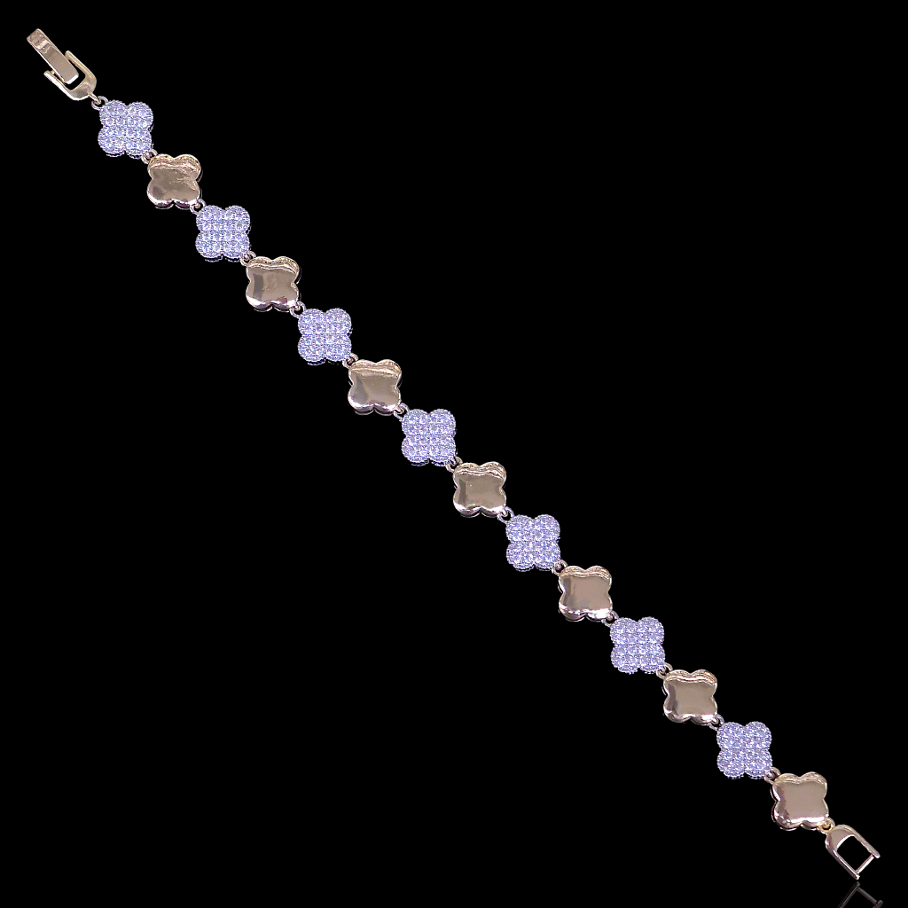 Gold Filled Oro Laminado Milano Gem Blossom Bracelet