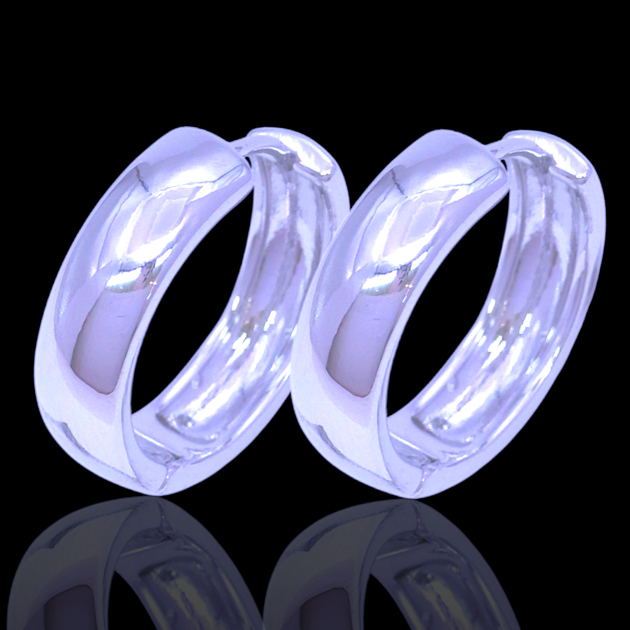 Gold Filled Oro Laminado Milano High Polish Modern Hoop Earrings