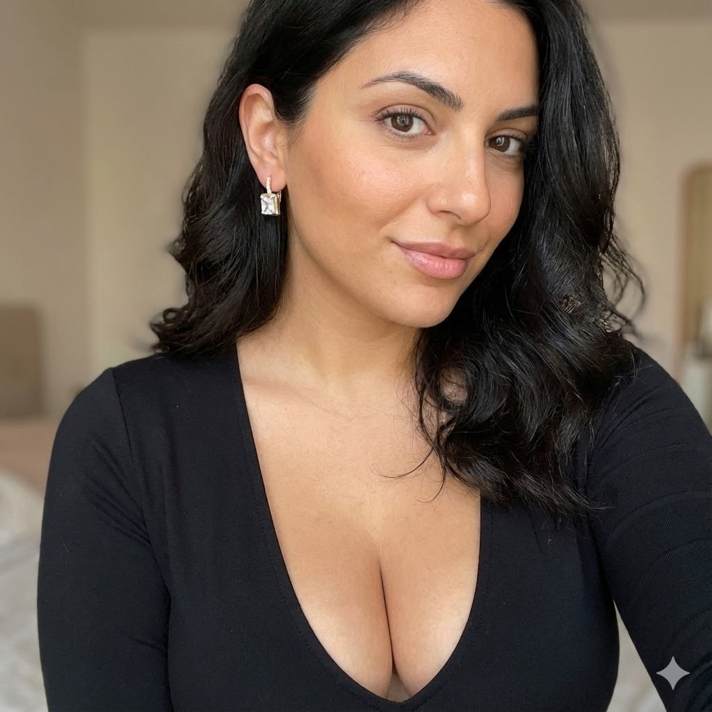 Gold Filled Oro Laminado Nordic Crystalline Huggie Earrings