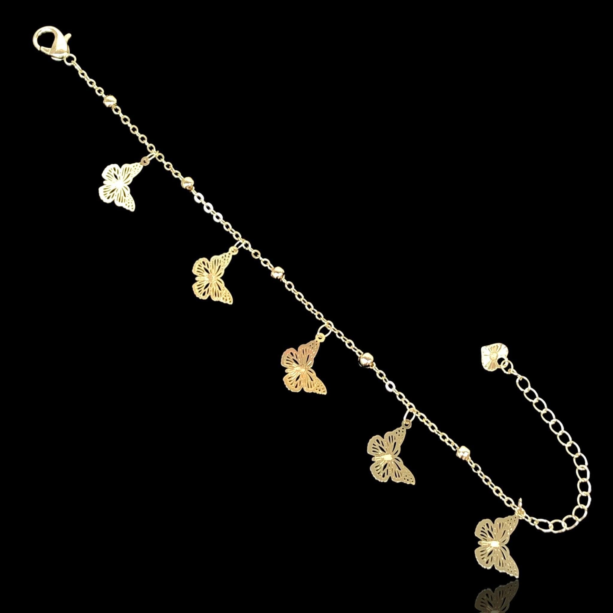 Gold Filled Oro Laminado Summer Butterfly Bracelet