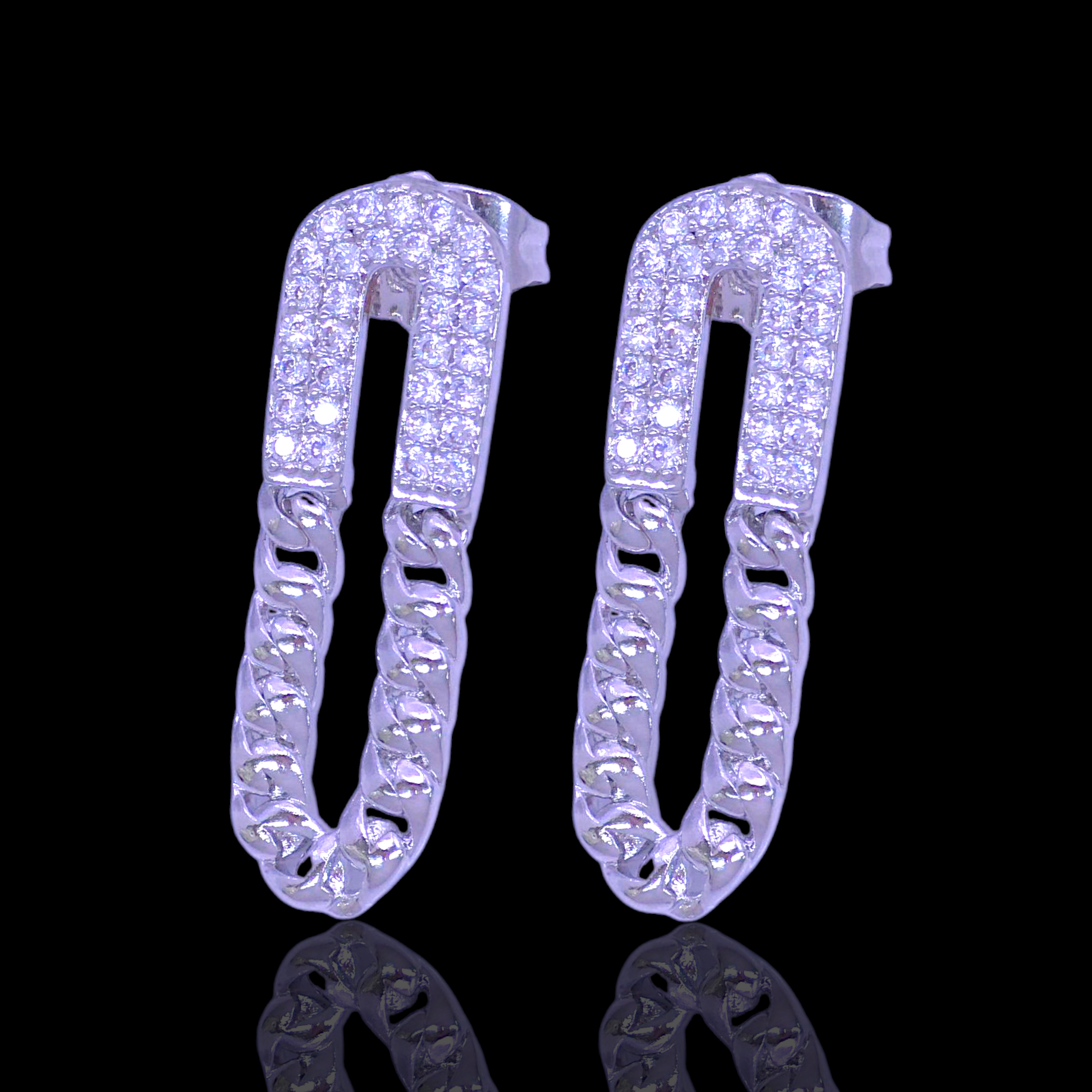 Gold Filled Oro Laminado Twinkle Trails Zirconia Earrings