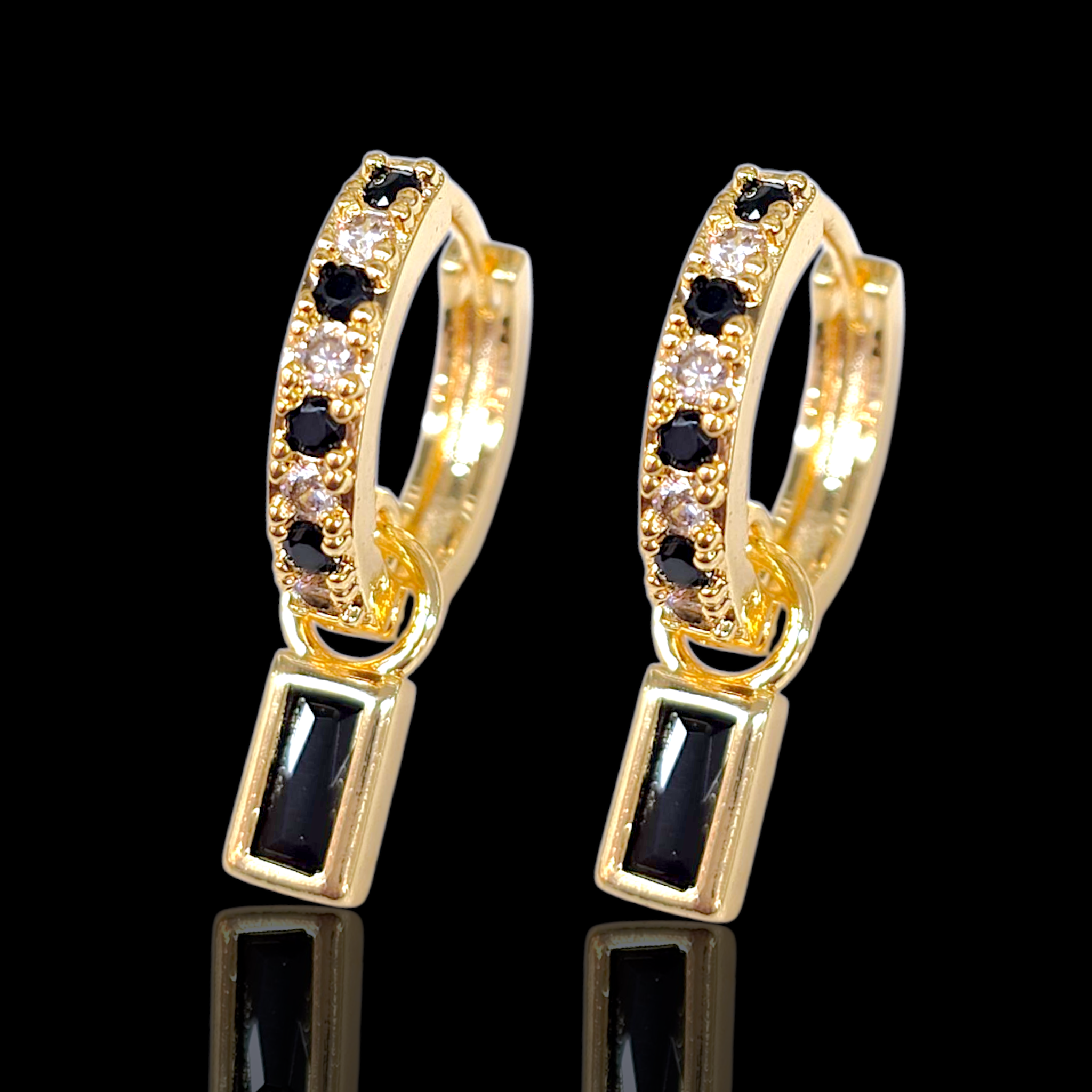 Gold Filled Oro Laminado Venetian Madame Dangle Earrings