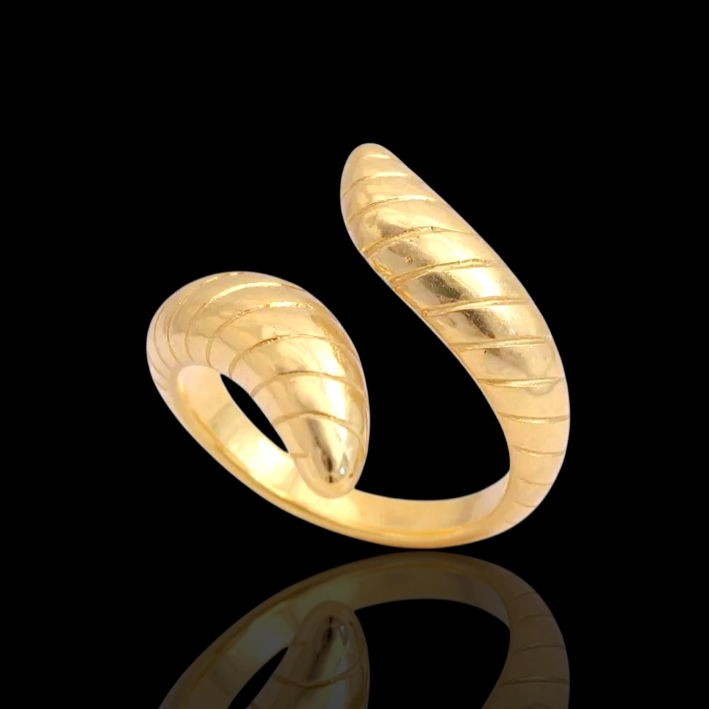 Gold Filled Stainless Steel Angel's Embrace Ring