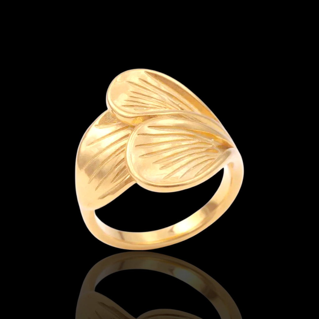 Gold Filled Stainless Steel Mermaids Tail Insignia Ring
