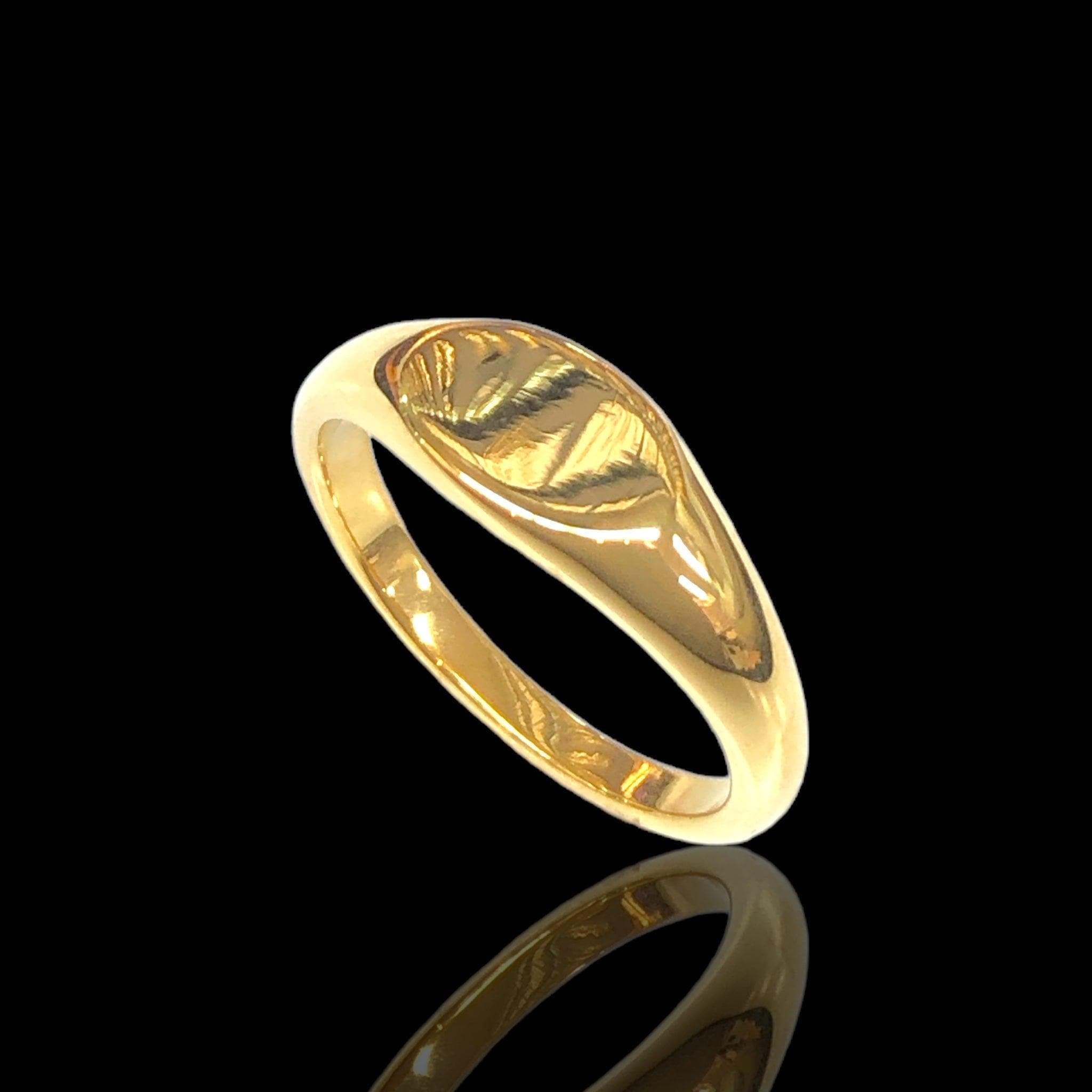 Oro Laminado 316L Stainless Steel Classic Signet Ring
