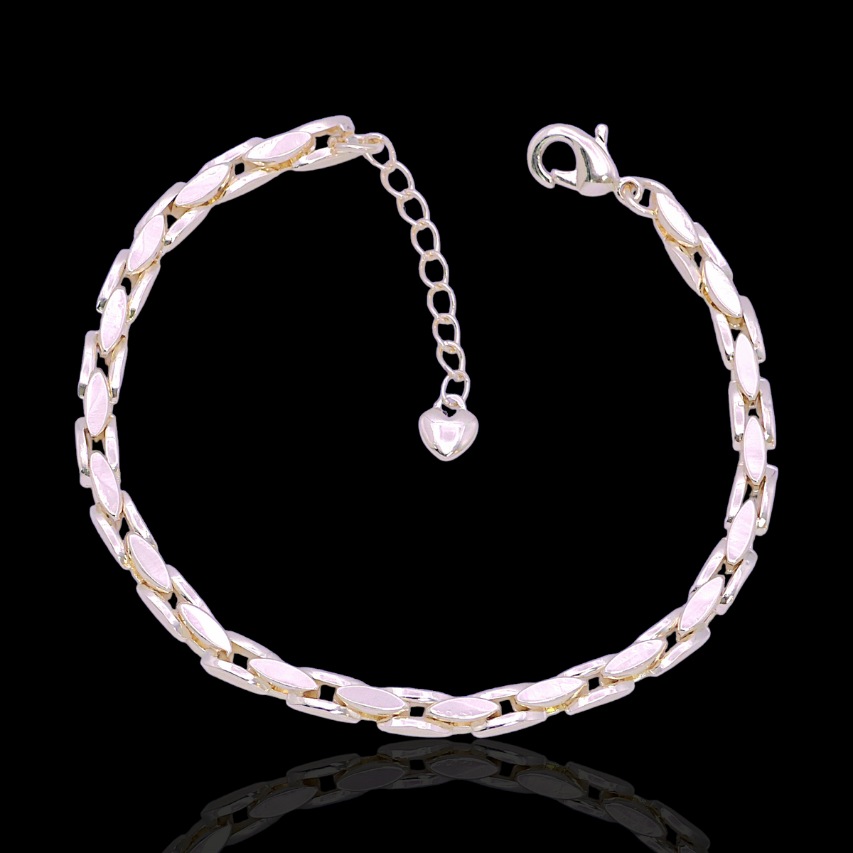 Oro Laminado 4.3mm Valencia Gilded Plate Chain Bracelet (PACK OF 6)