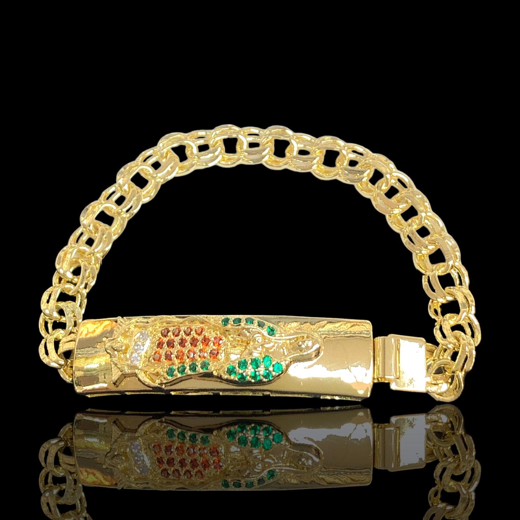 Oro Laminado Gold-Filled Guadalupe San Judas Bracelet