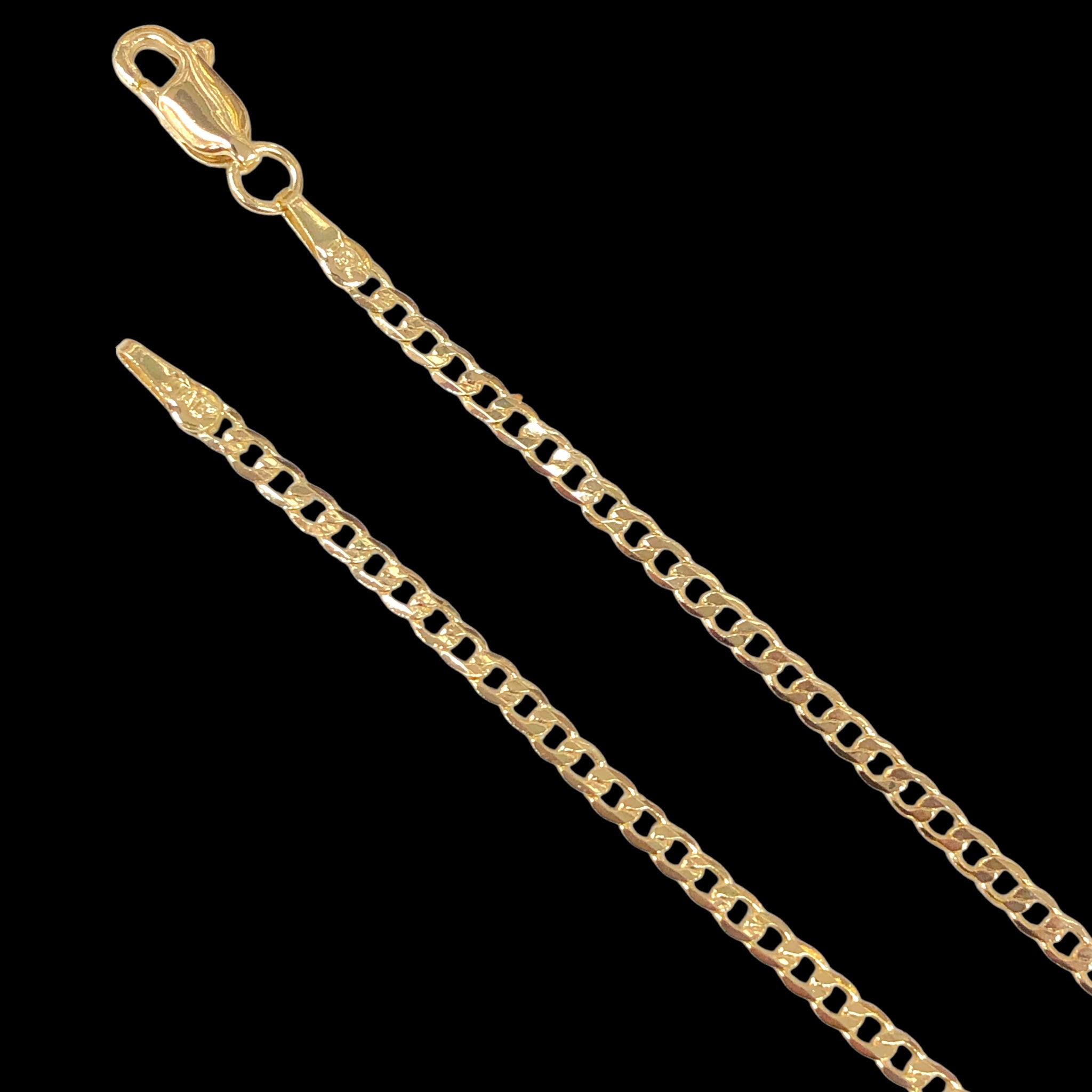 Oro Laminado Gold Filled 2.5mm Petite Cuban Chain (Pack of 12)