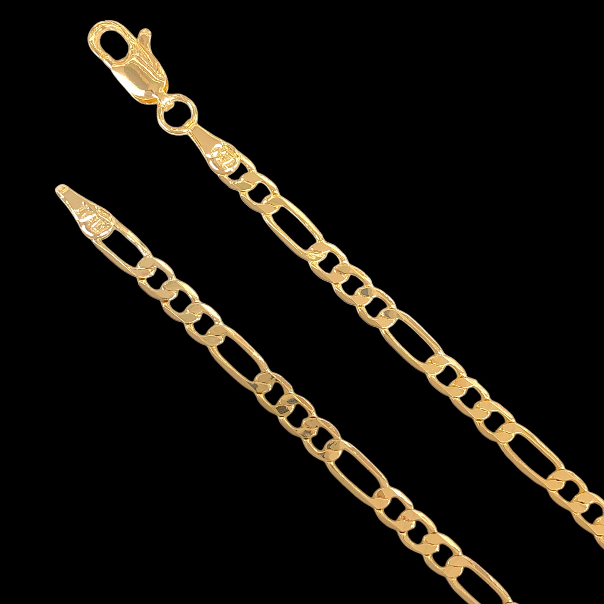 Oro Laminado Gold Filled 3.7mm Figaro Chain (Pack of 6)