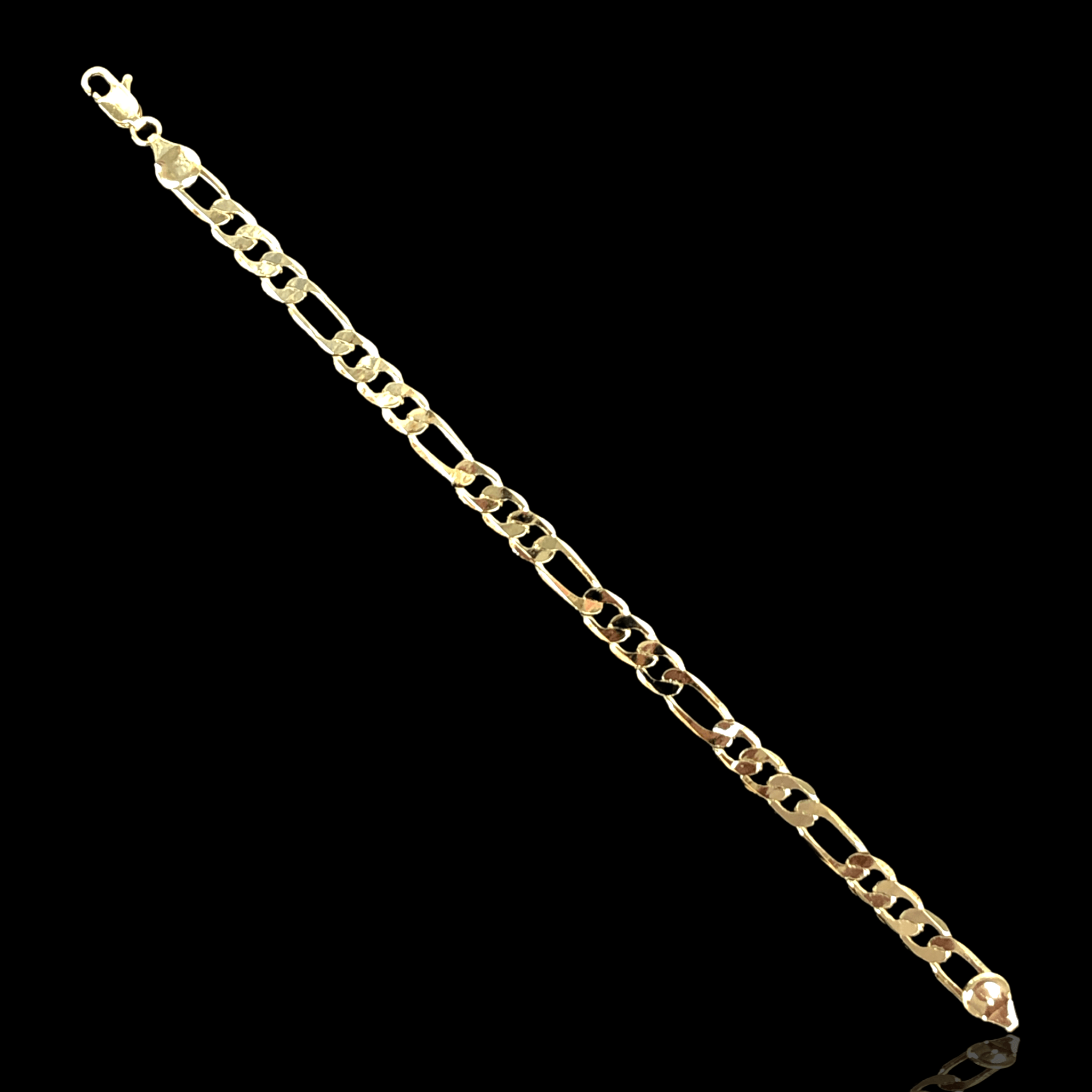 Oro Laminado Gold Filled 7mm Classic Figaro Bracelet