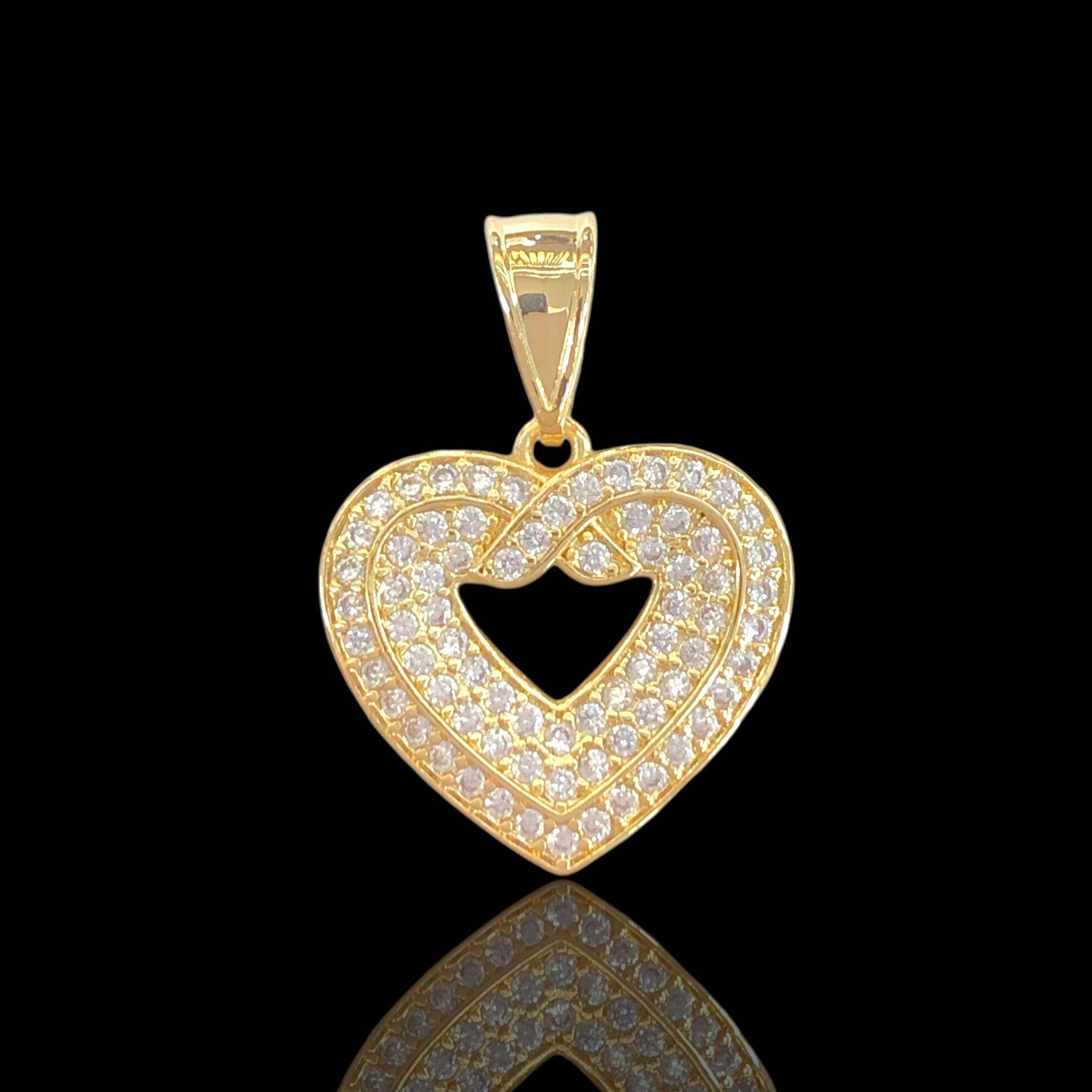Oro Laminado Gold Filled Amelia Filigree Heart Pendantlaminado