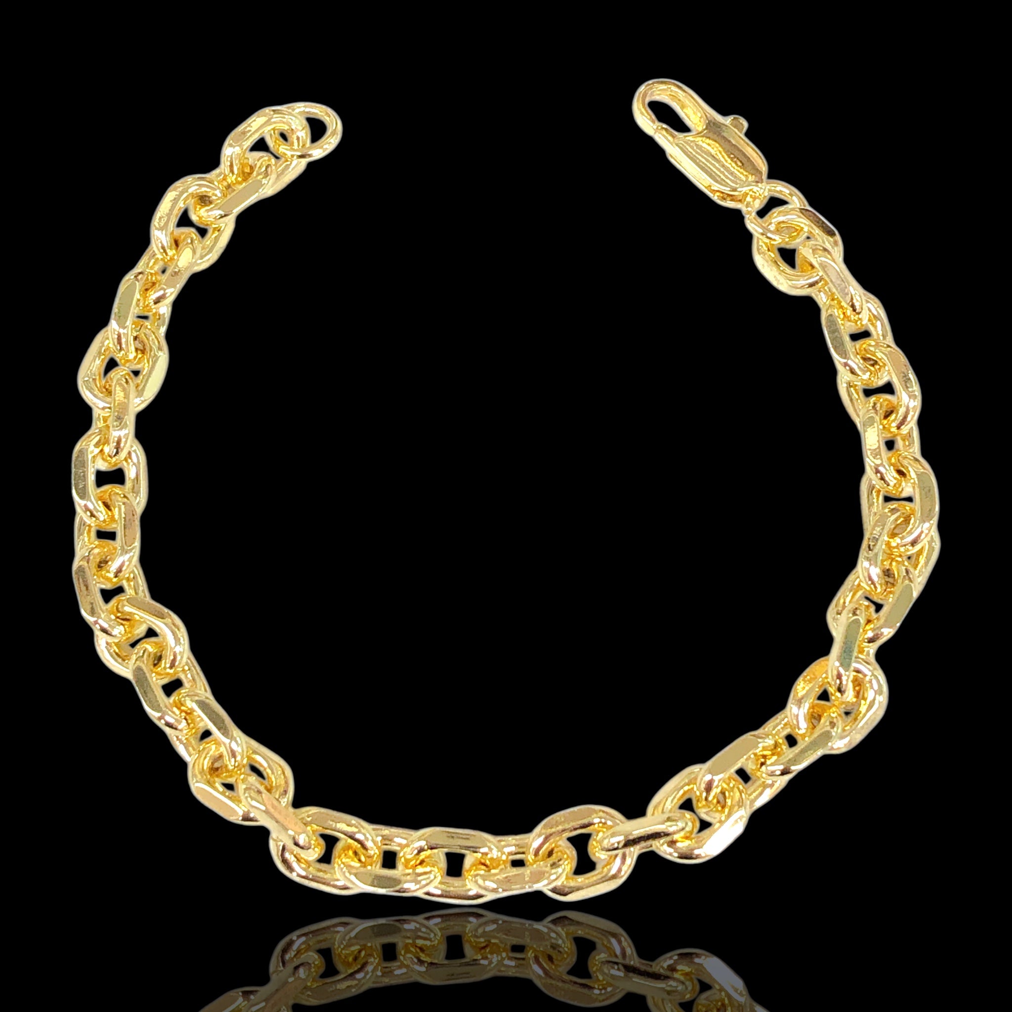 Oro Laminado Gold Filled Arabian Royal Cuban Chain Bracelet