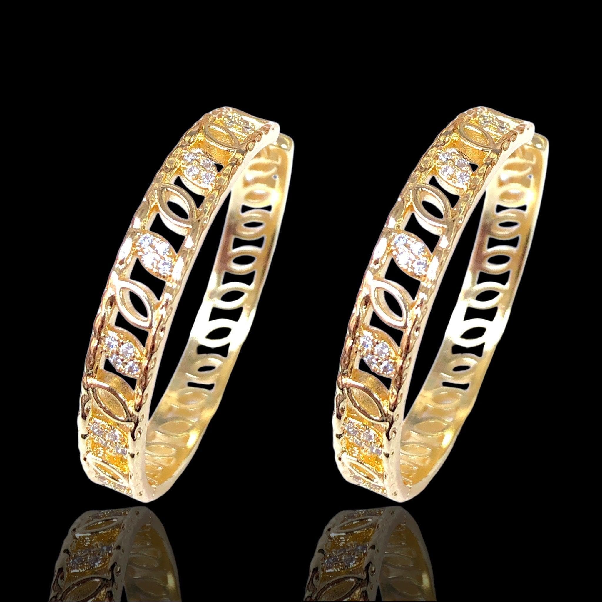 Oro Laminado Gold Filled Athena Zirconia Hoop Earrings