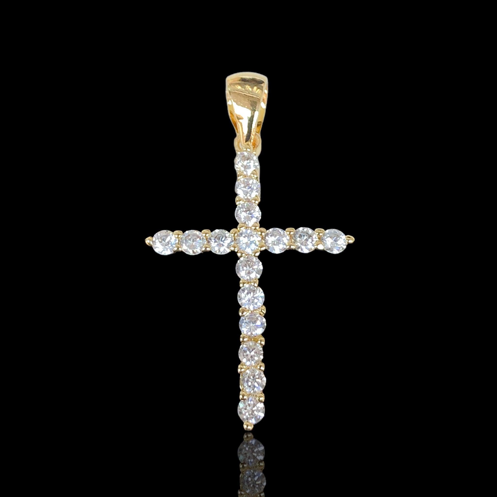Oro Laminado Gold Filled Blessed Radiance CZ Cross Pendant