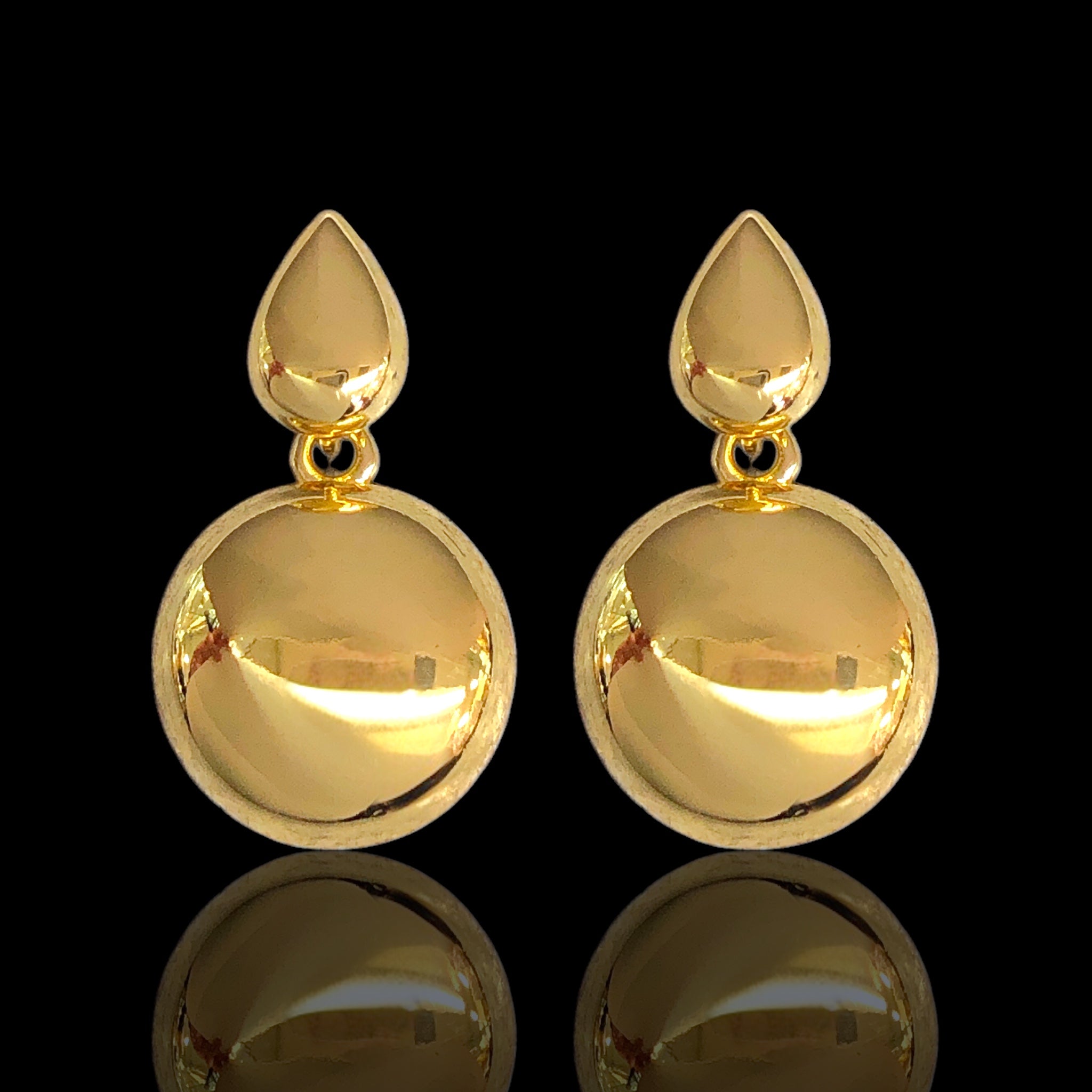 Oro Laminado Gold Filled Chroma Curves Stud Earrings