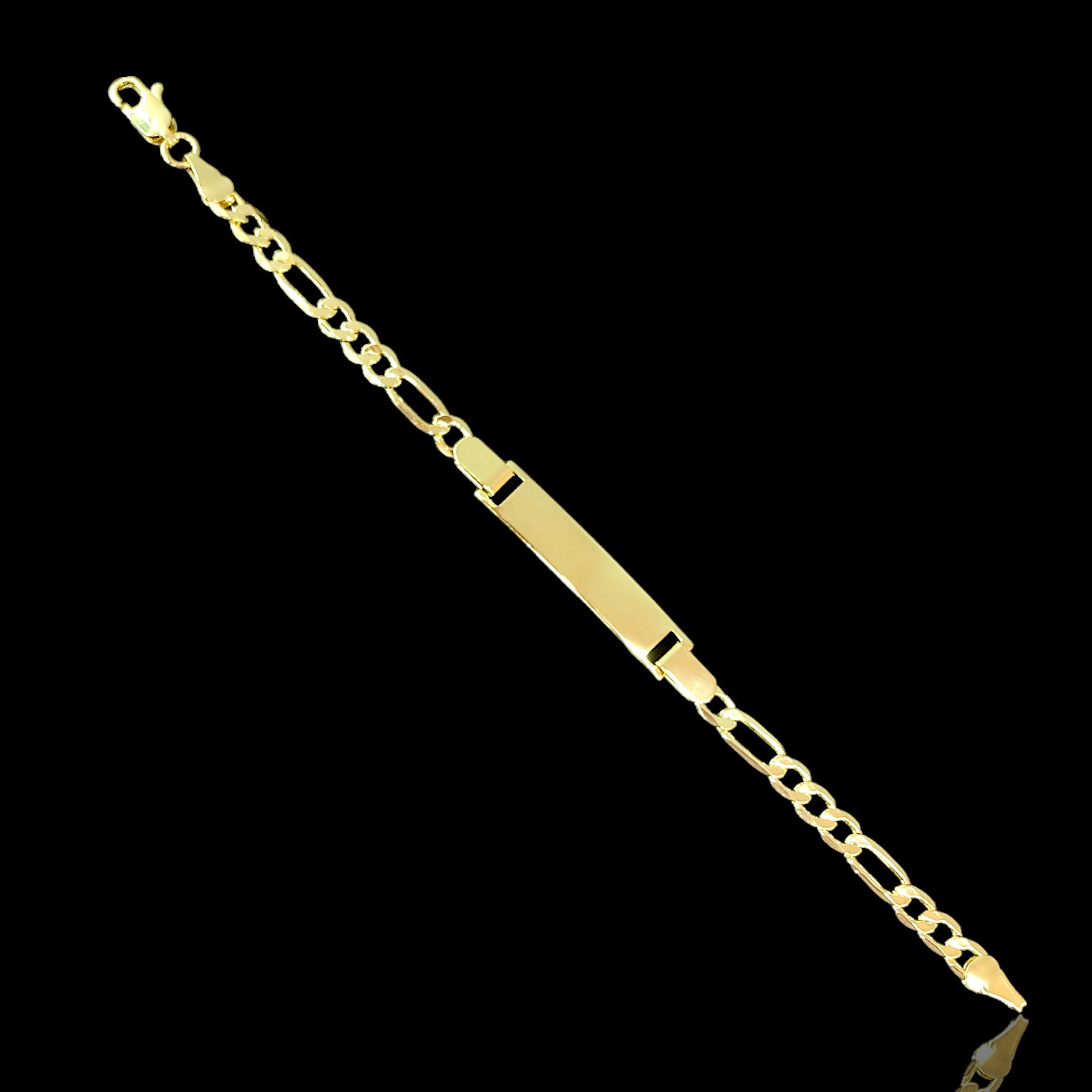 Oro Laminado Gold Filled Classic Figaro ID Bracelet (Pack of 6)