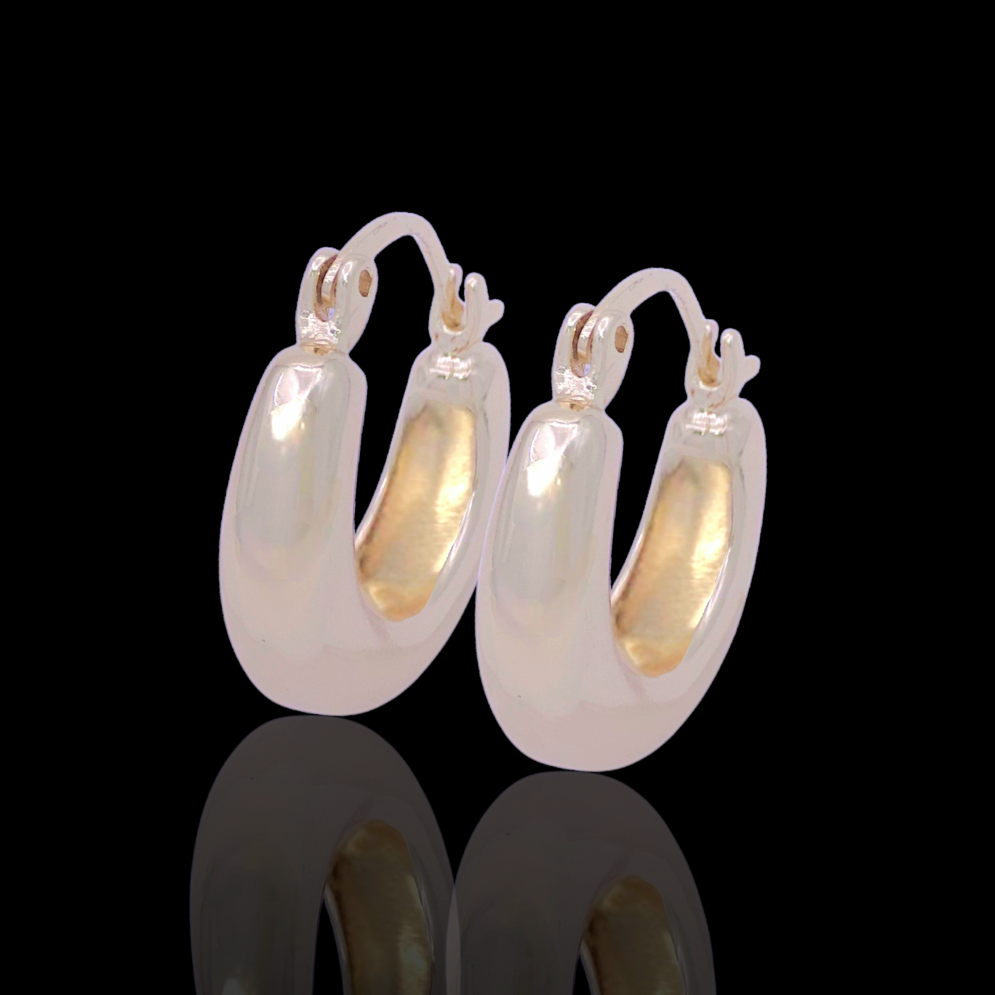 Oro Laminado Gold Filled Classic Geneva Huggie Earrings