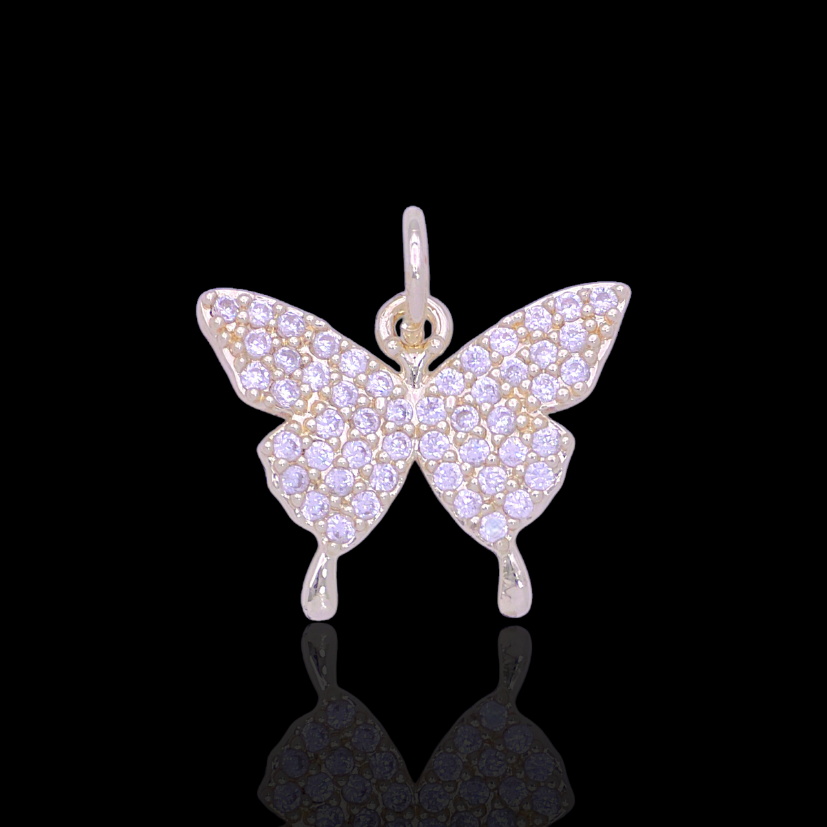 Oro Laminado Gold Filled DIY Deluxe Butterfly Charm Pendant