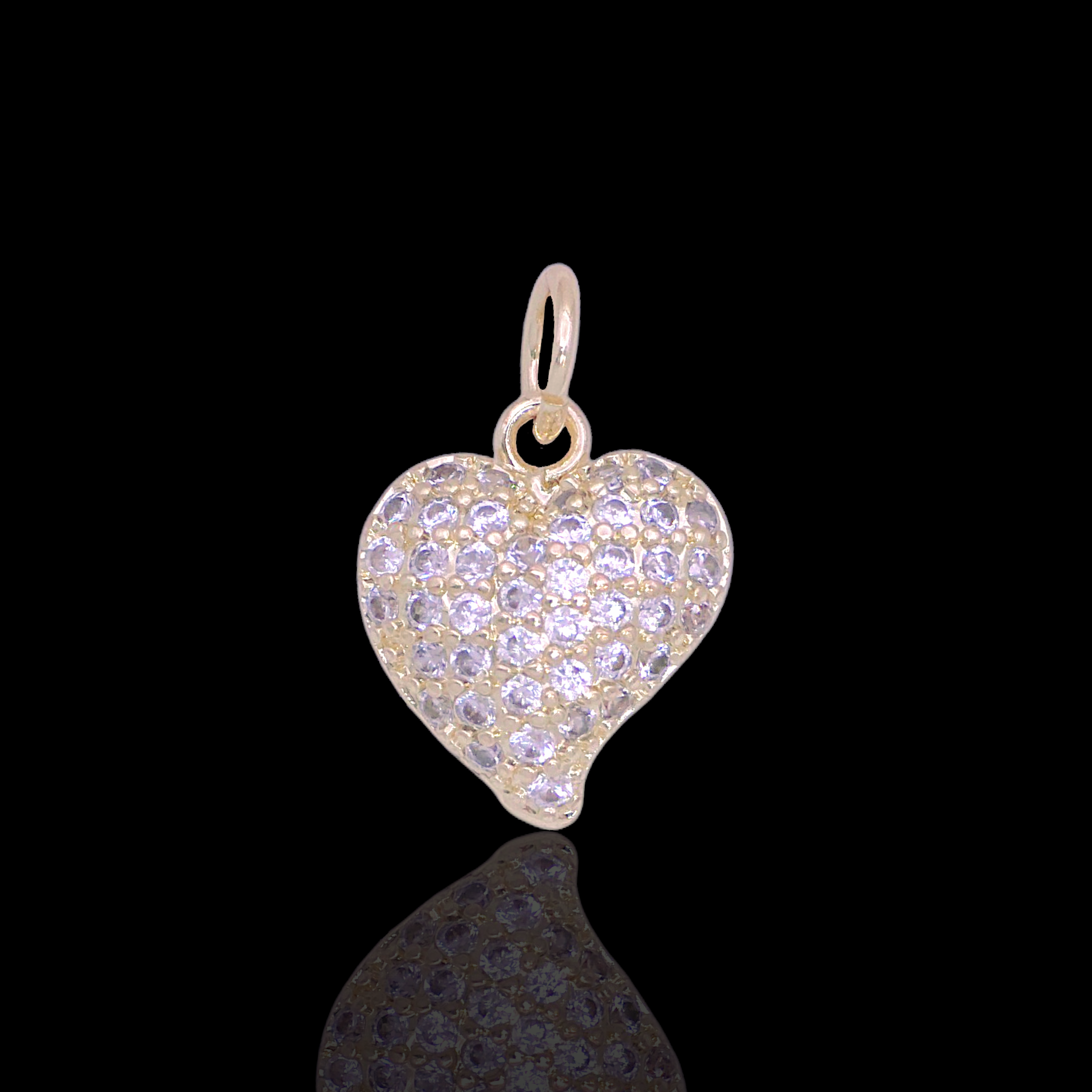 Oro Laminado Gold Filled DIY French Heart Charm Pendant