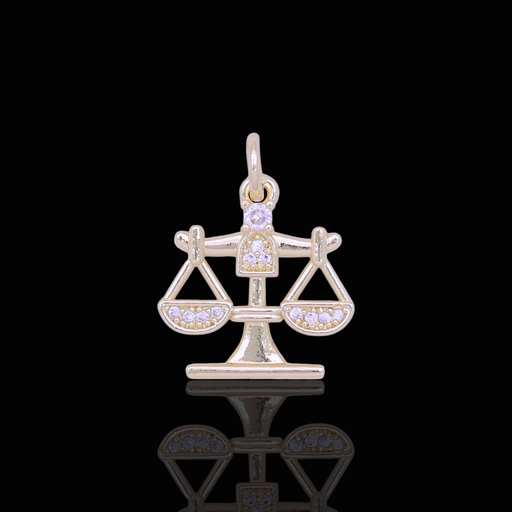 Oro Laminado Gold Filled DIY Scale of Justice Charm Pendant
