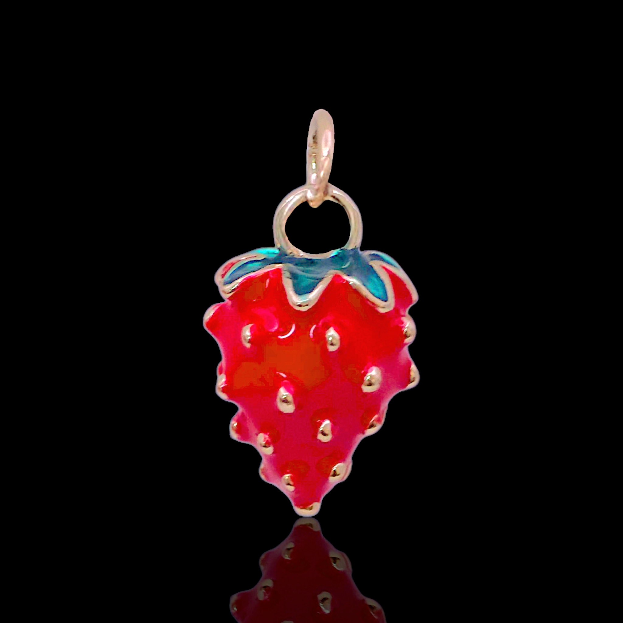 Oro Laminado Gold Filled DIY Strawberry Charm Pendant