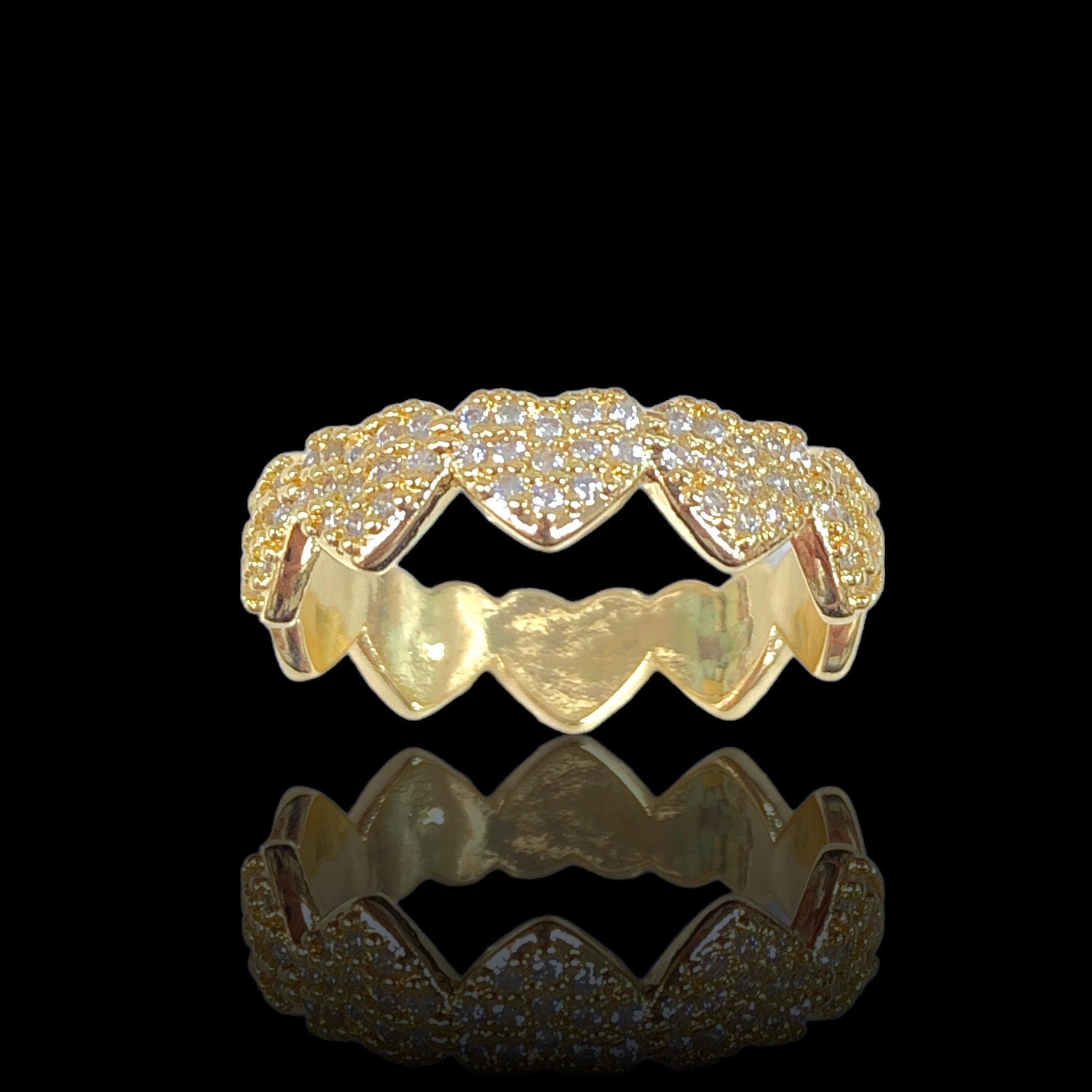 Oro Laminado Gold Filled Eternal Forever Heart Ring