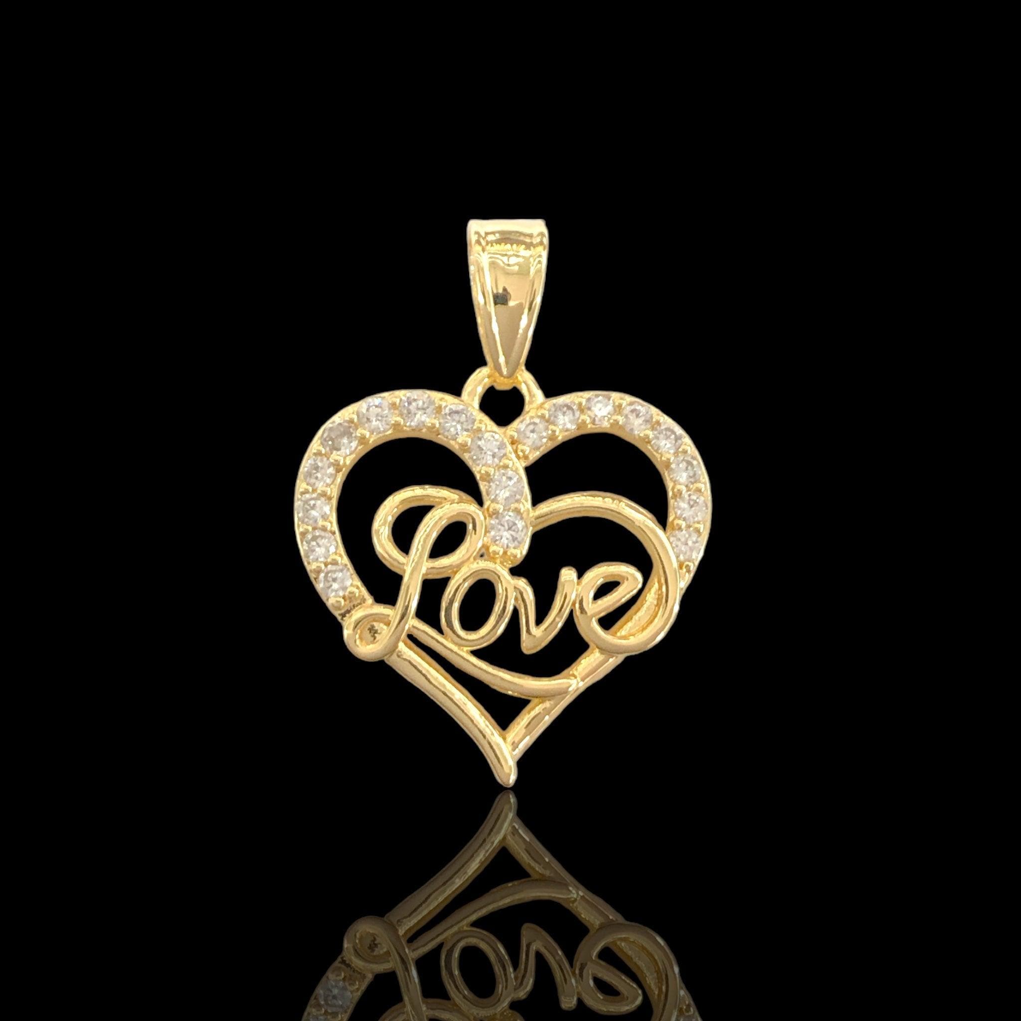 Oro Laminado Gold Filled Eternal Love Heart Pendant