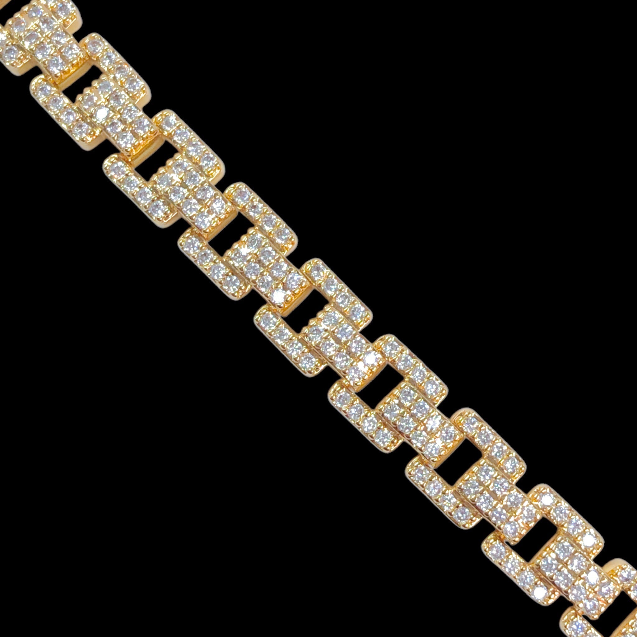 Oro Laminado Gold Filled Firenze Dazzle Zirconia Bracelet