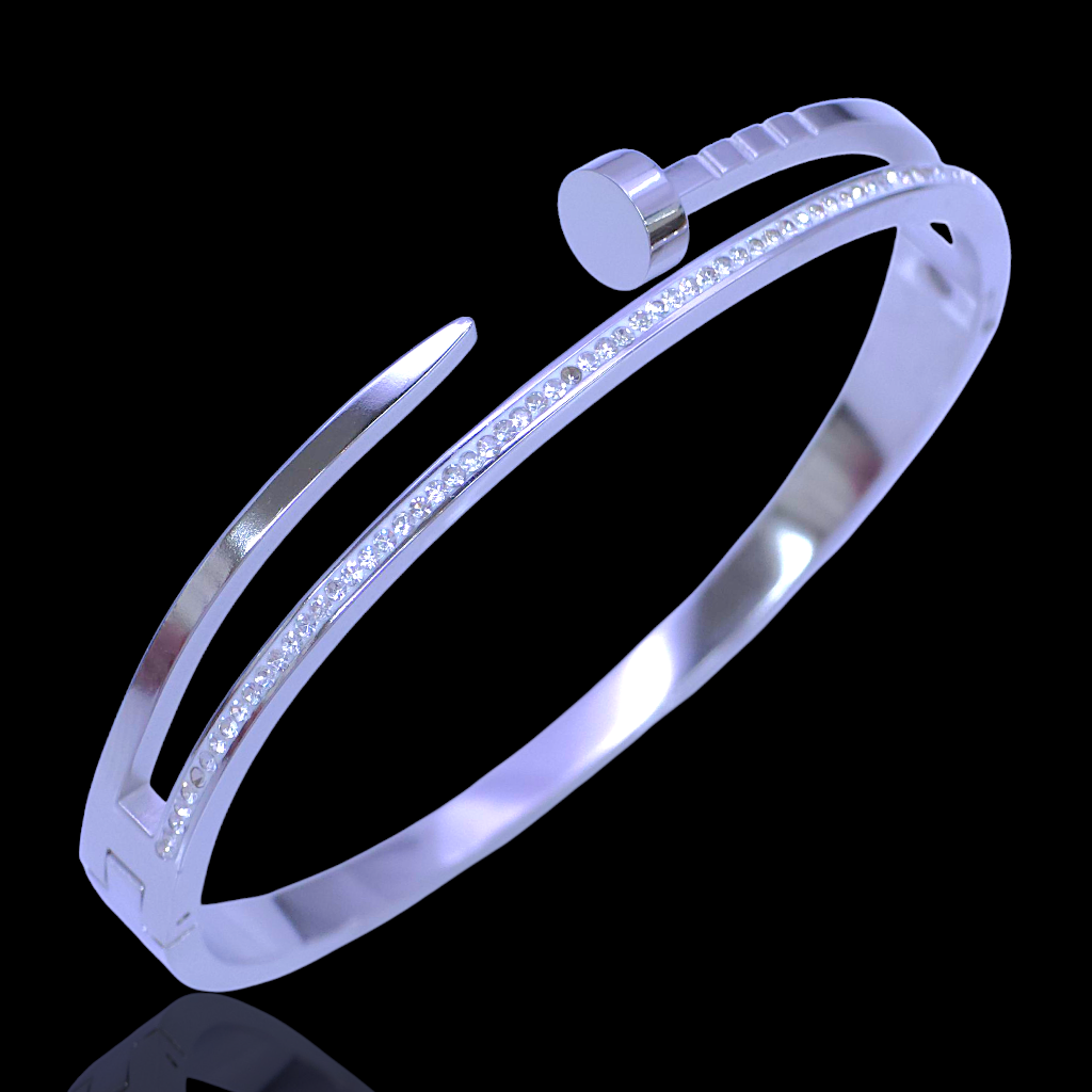 Oro Laminado Gold Filled Florentine Artisana Nail Bangle