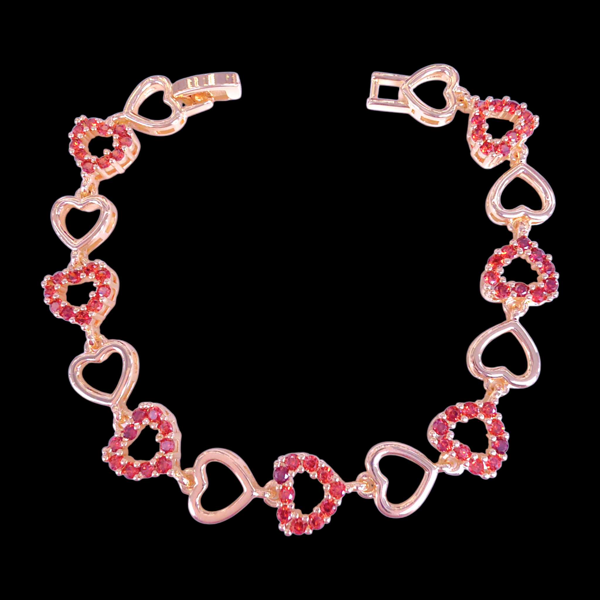 Oro Laminado Gold Filled Florentine Eternal Heart Bracelet
