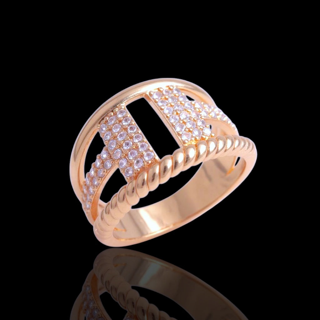 Oro Laminado Gold Filled French Grand Princess Ring