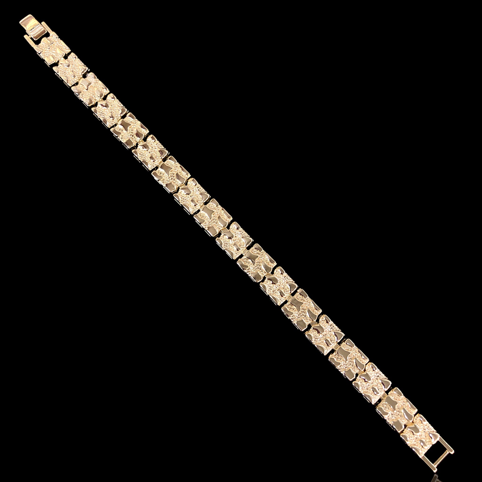Oro Laminado Gold Filled French Style Nugget Bracelet
