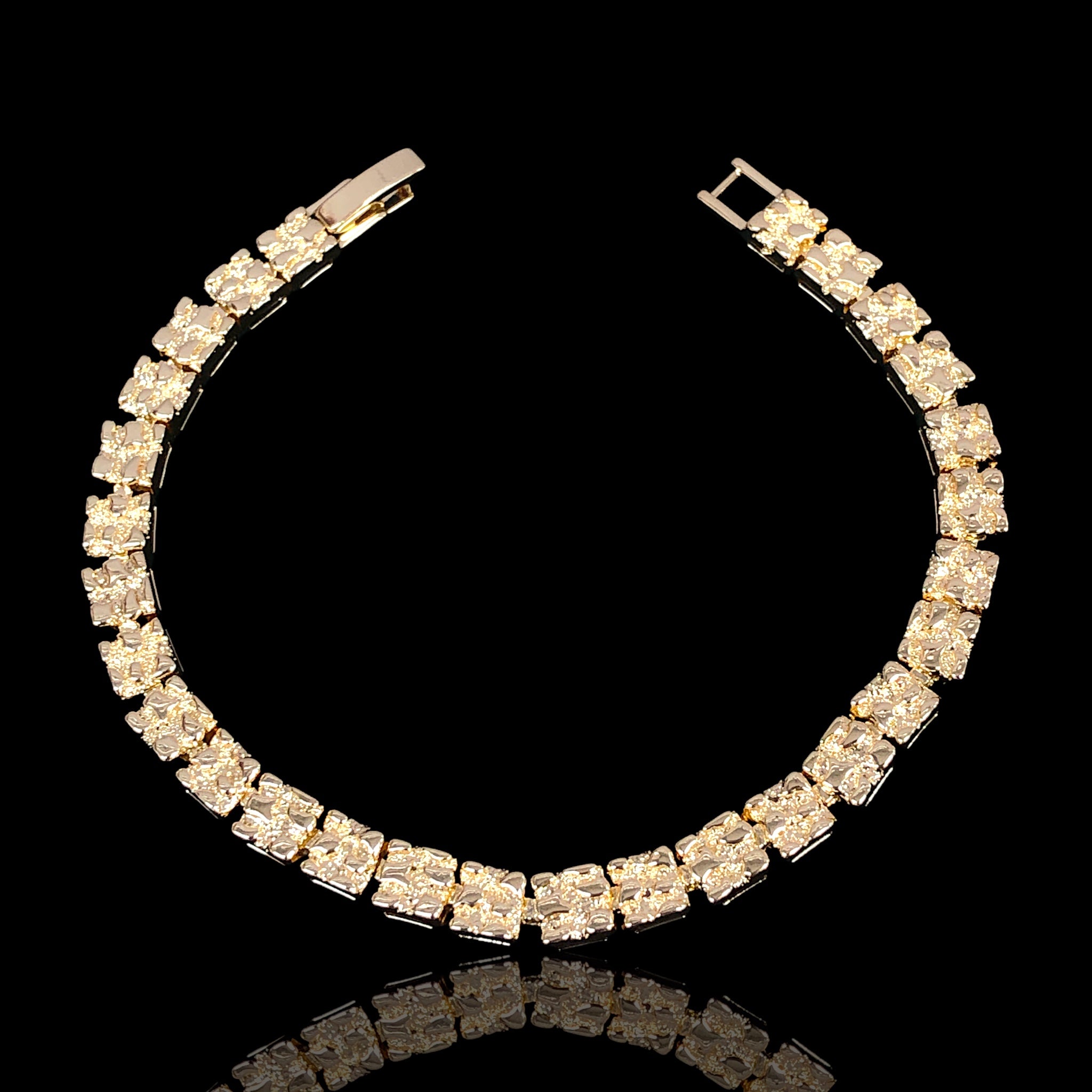 Oro Laminado Gold Filled French Style Nugget Bracelet (5.5mm)