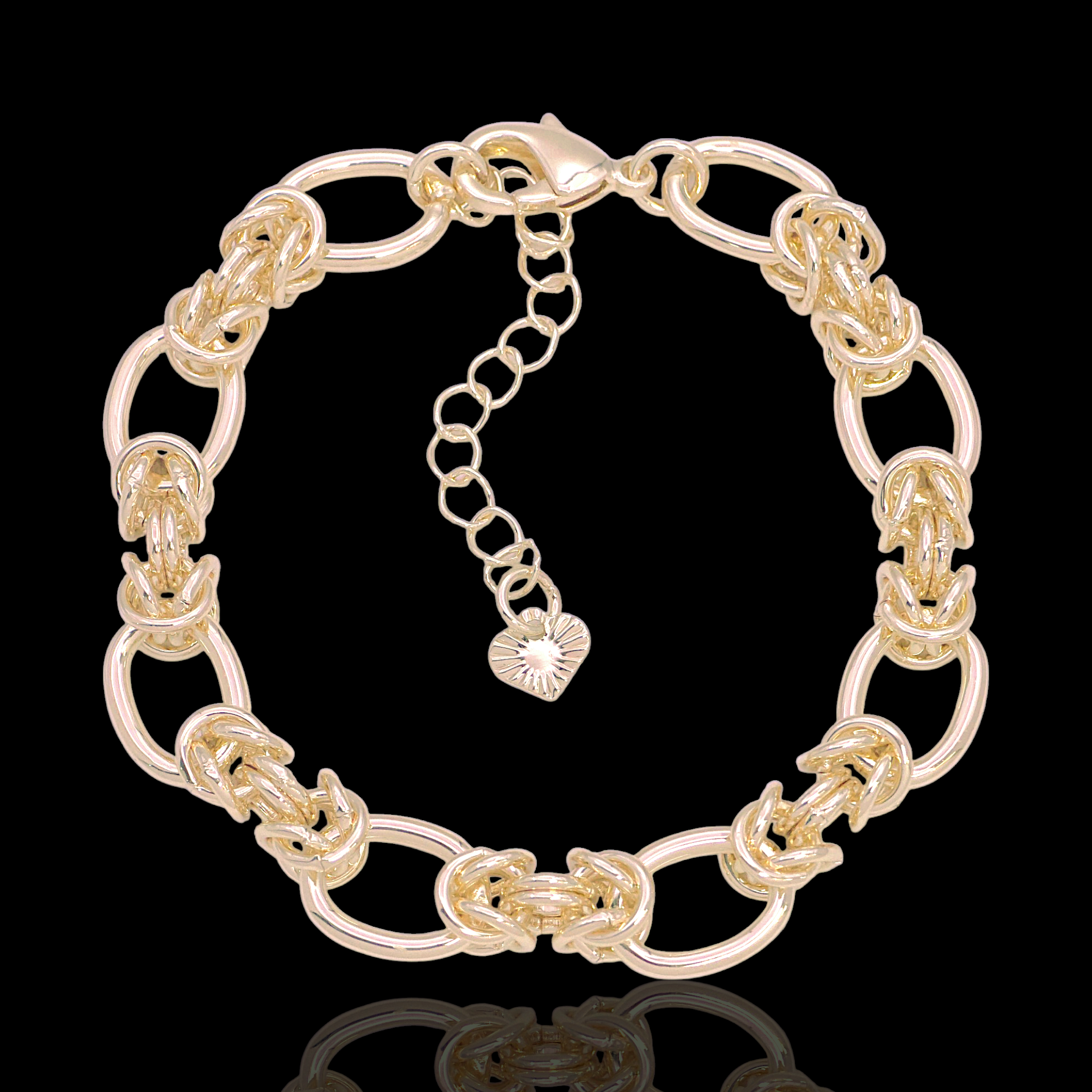 Oro Laminado Gold Filled Friendship Knot Charm Bracelet