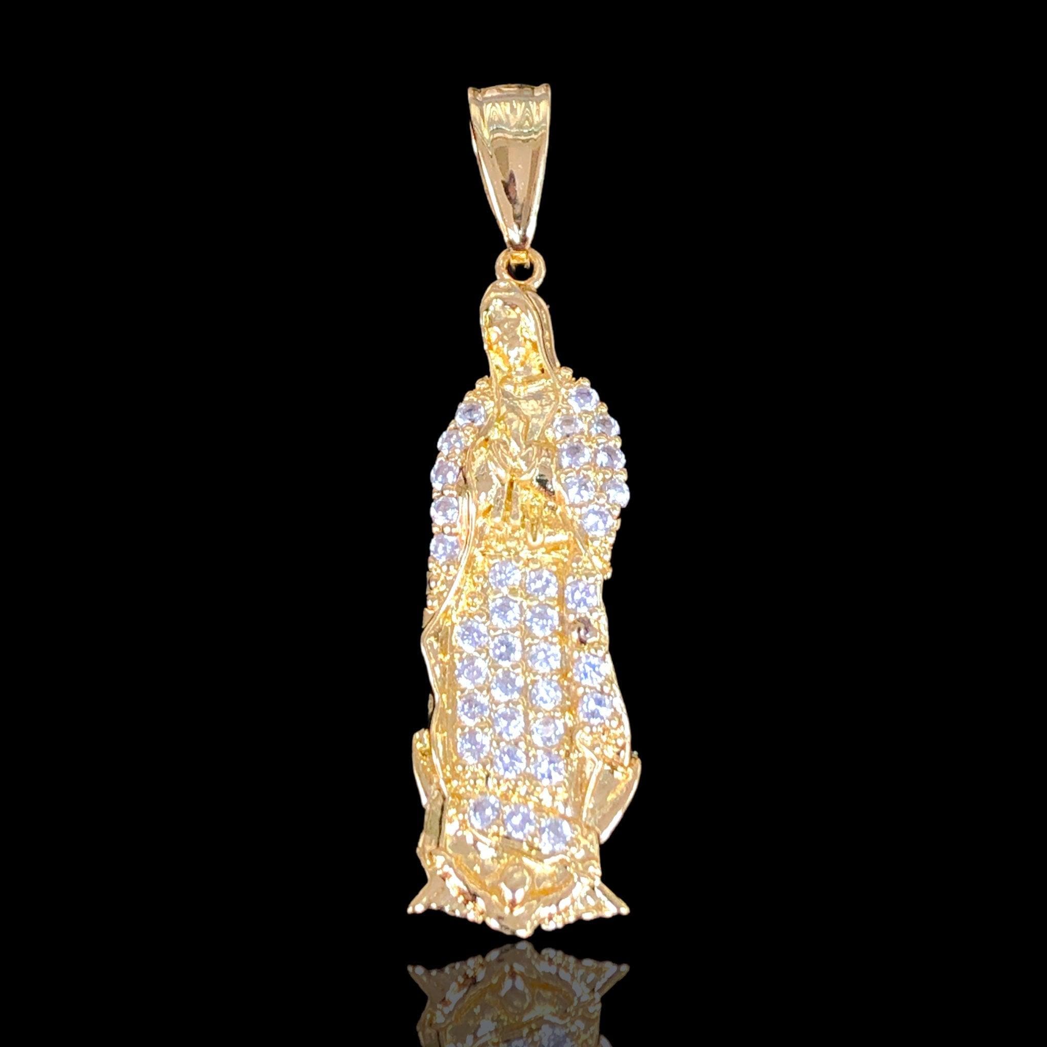 Oro Laminado Gold Filled Guadalupe Mother Mary Pendant